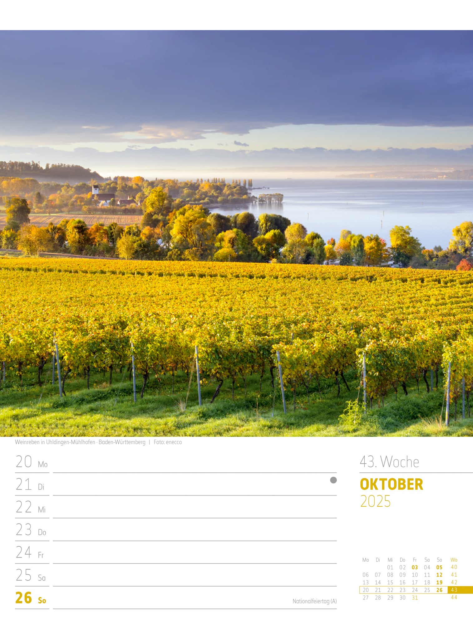 Ackermann Calendar Discover Germany 2025 - Weekly Planner - Inside View 46