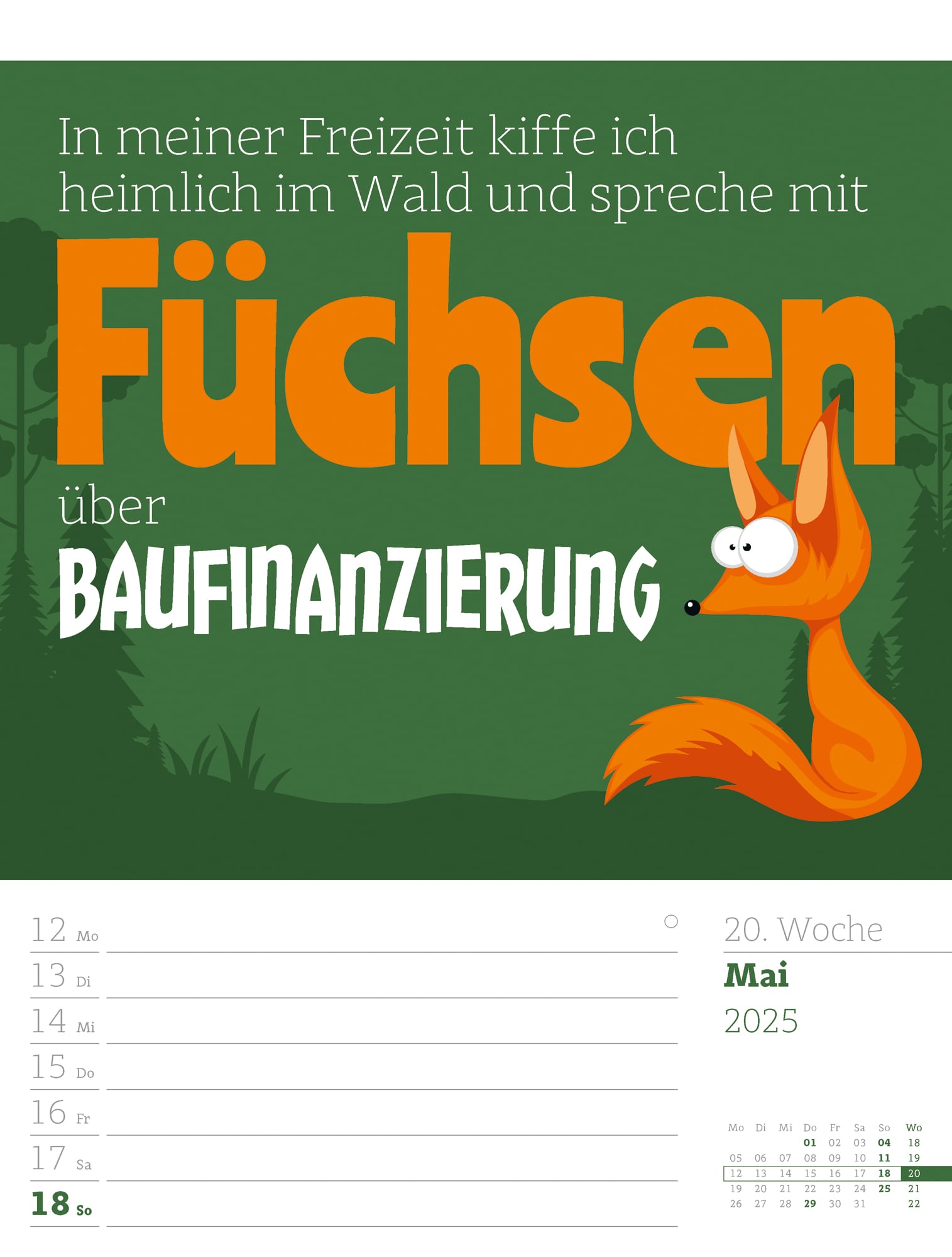 Ackermann Calendar Funny Quotes 2025 - Weekly Planner - Inside View 23