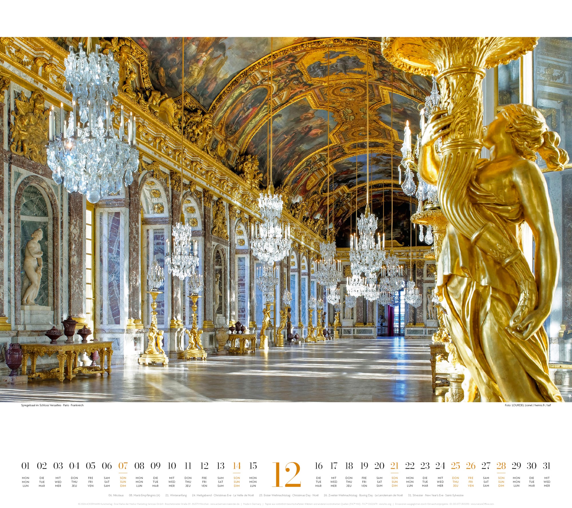 Ackermann Calendar Royal Palaces 2025 - Inside View 12