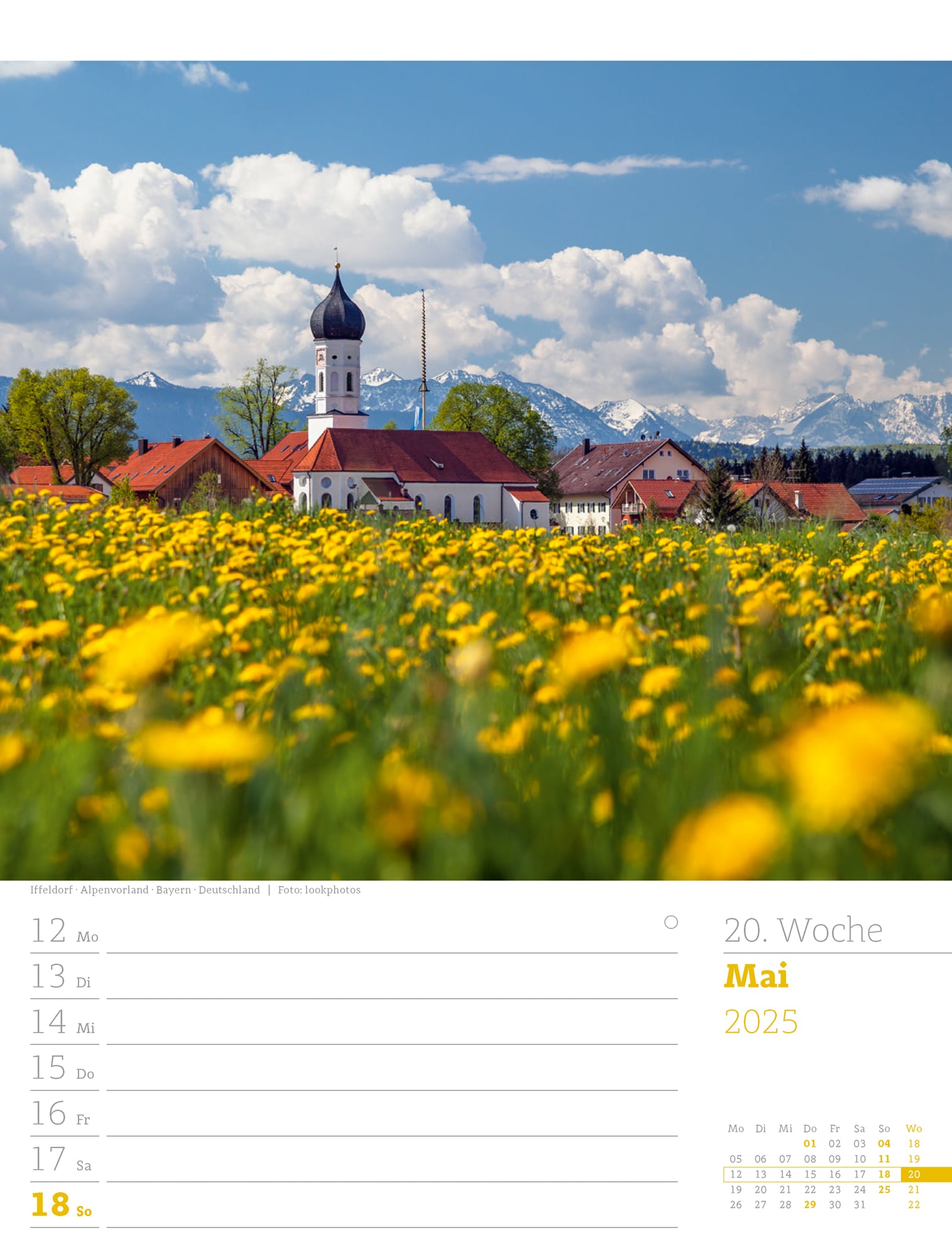 Ackermann Kalender Alpenwelt - Wochenplaner 2025 - Innenansicht 23