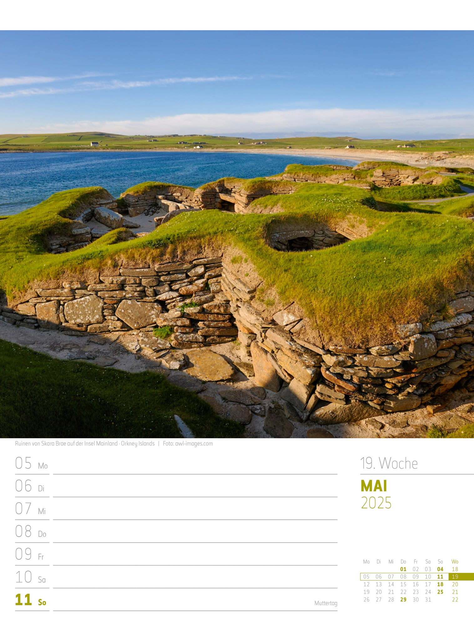 Ackermann Calendar Scotland 2025 - Weekly Planner - Inside View 22