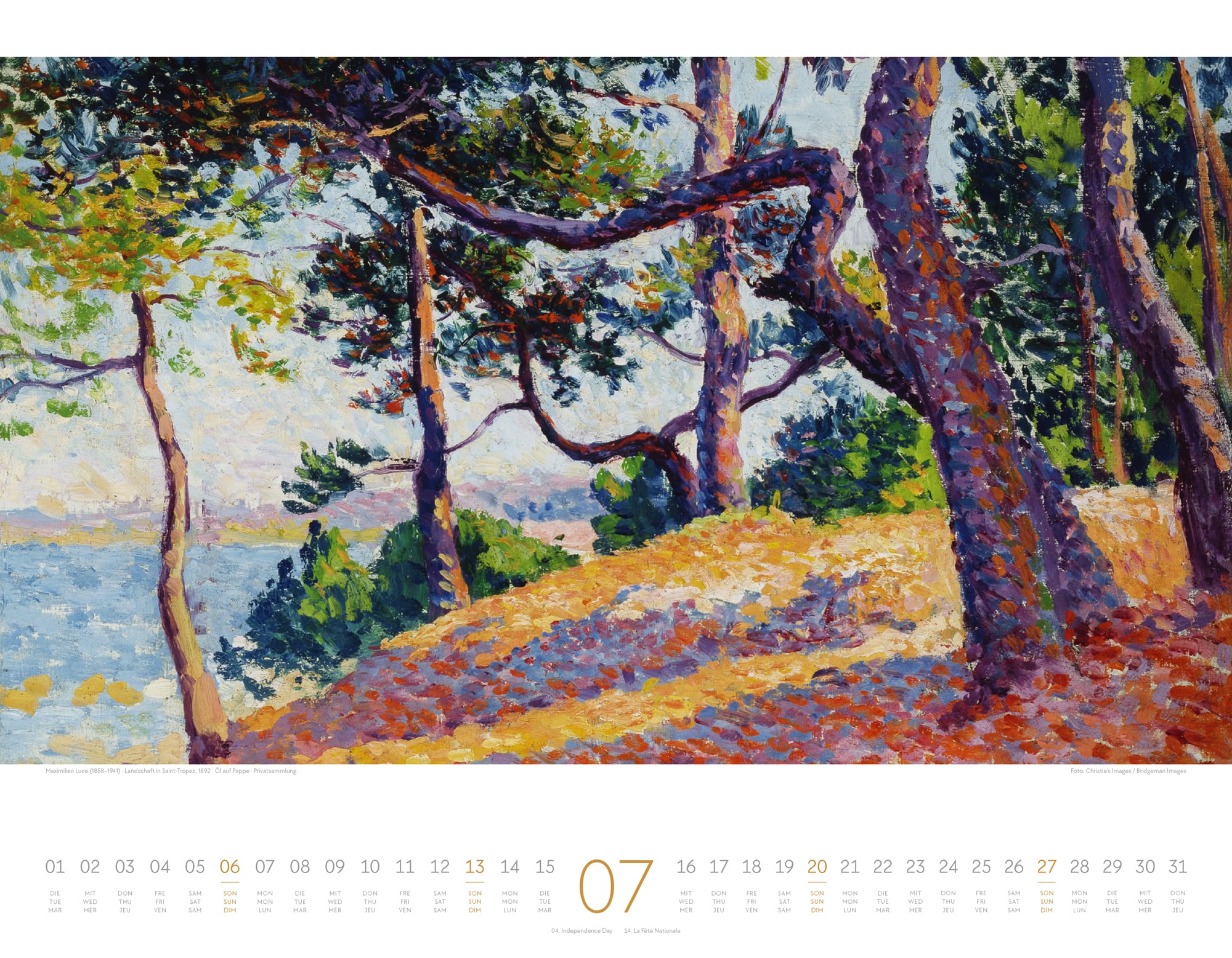 Ackermann Calendar Artwork Forest 2025 - Inside View 07