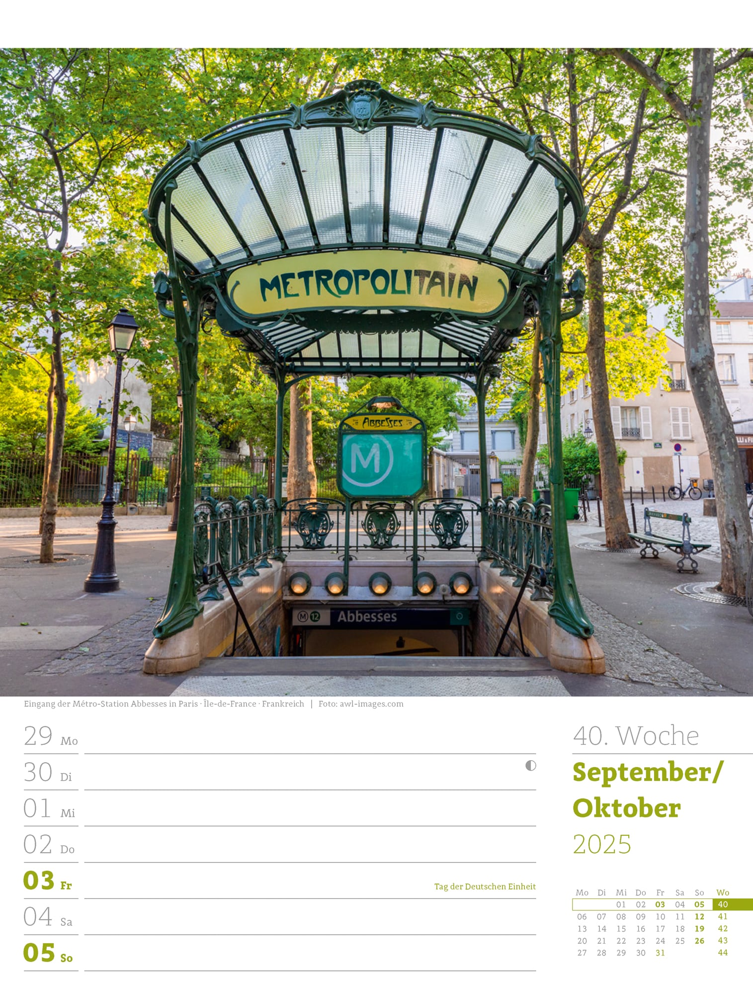 Ackermann Calendar Travel the World 2025 - Weekly Planner - Inside View 43