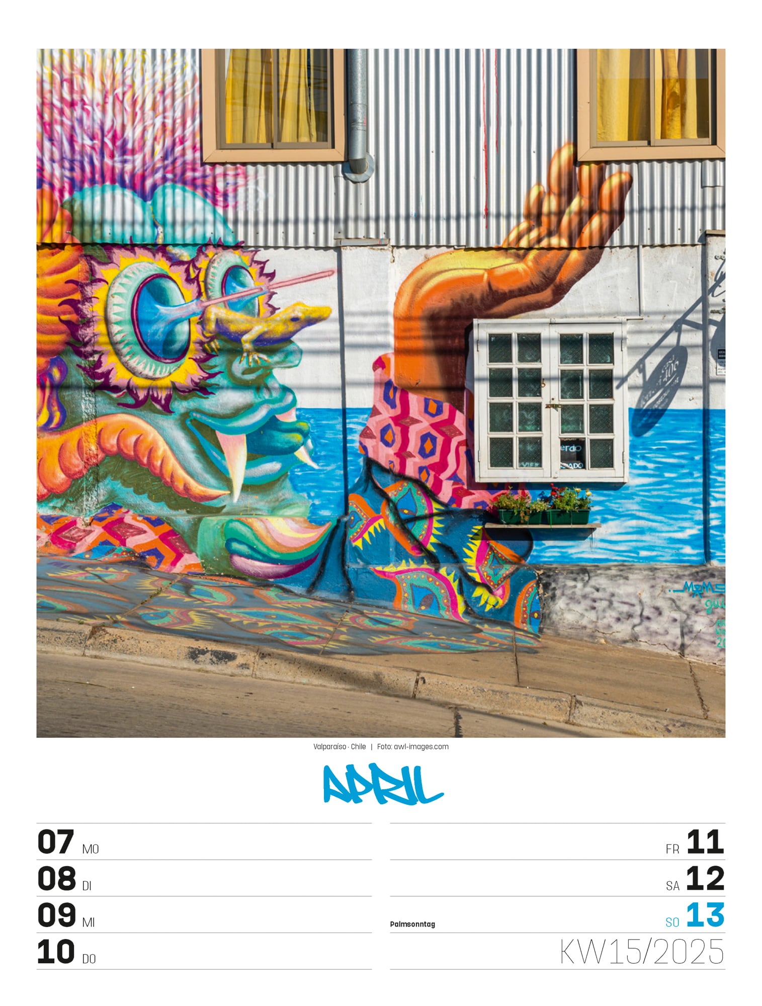 Ackermann Kalender Street Art - Wochenplaner 2025 - Innenansicht 18