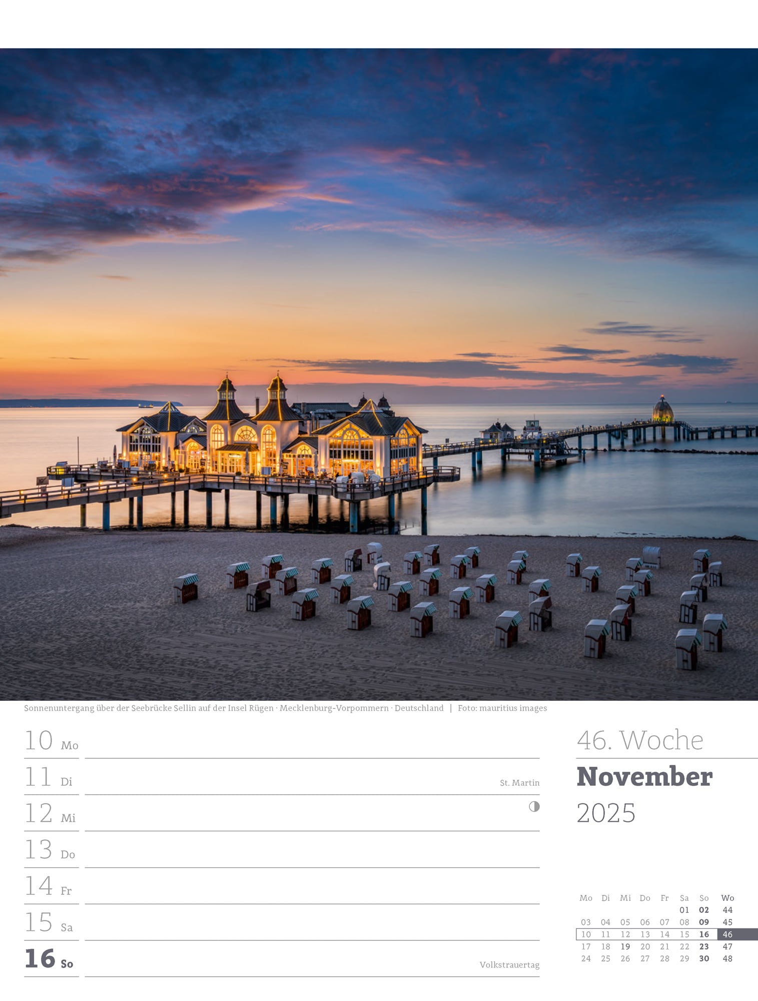 Ackermann Calendar At the Seaside 2025 - Weekly Planner - Inside View 49