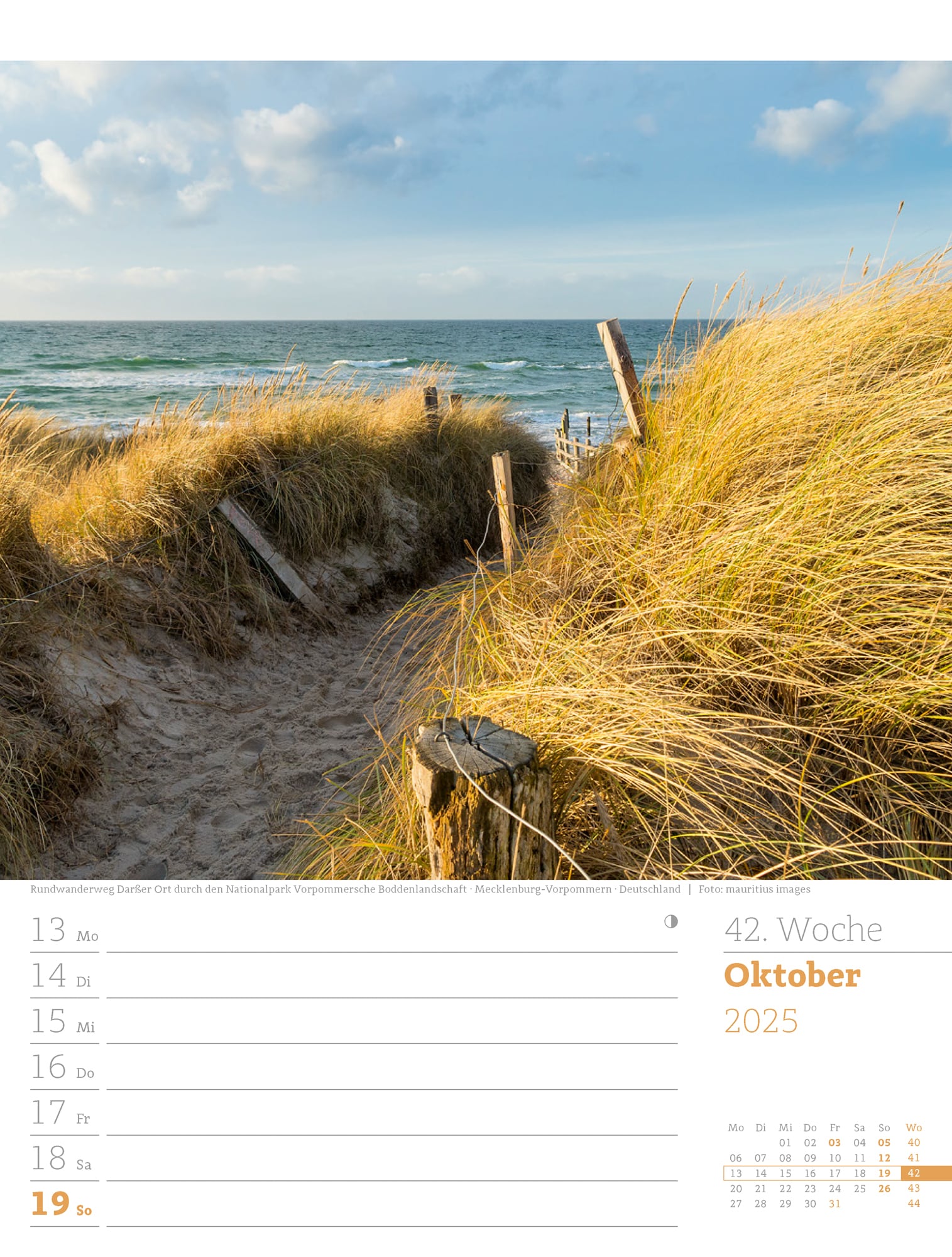Ackermann Calendar At the Seaside 2025 - Weekly Planner - Inside View 45