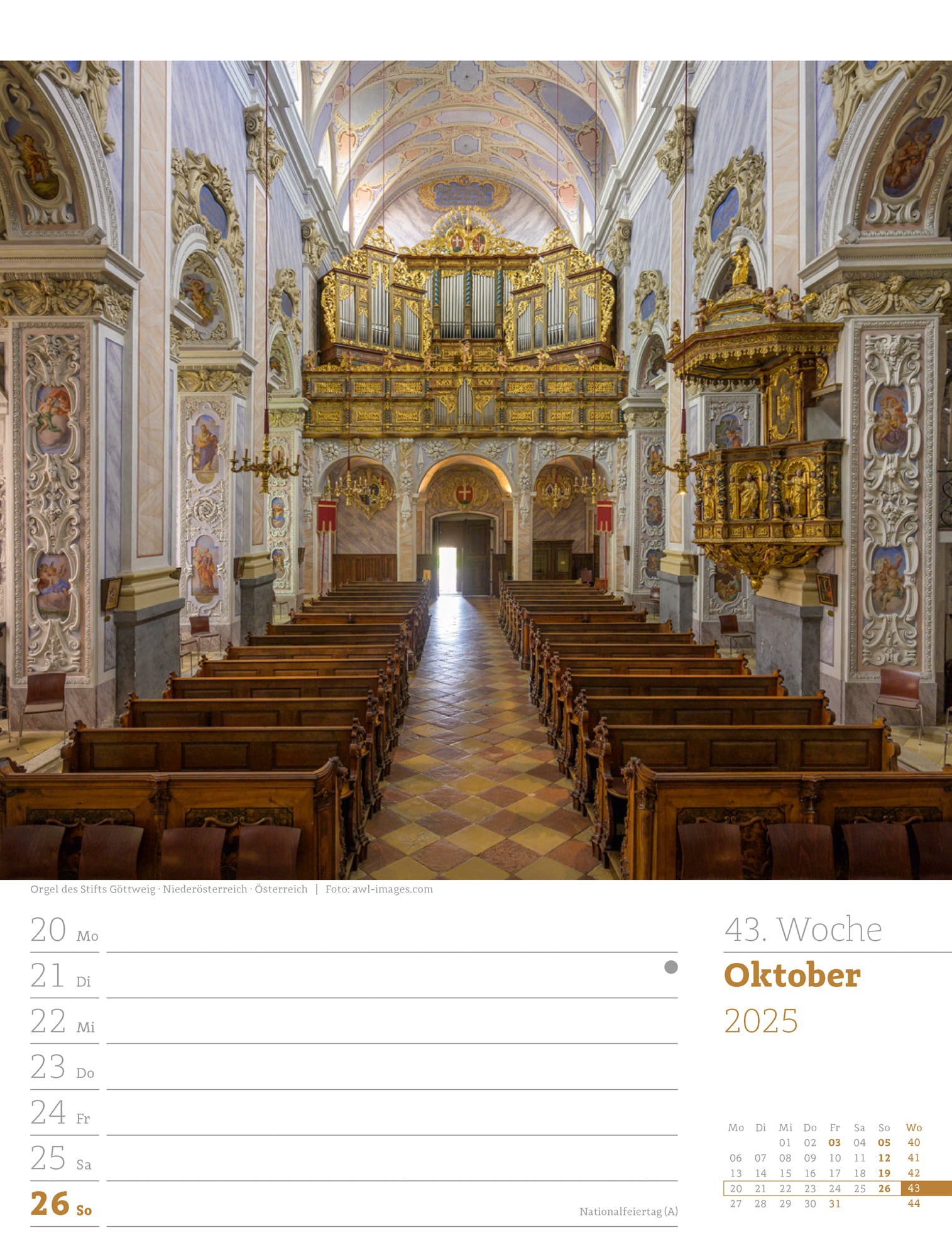 Ackermann Calendar Travel the World 2025 - Weekly Planner - Inside View 46
