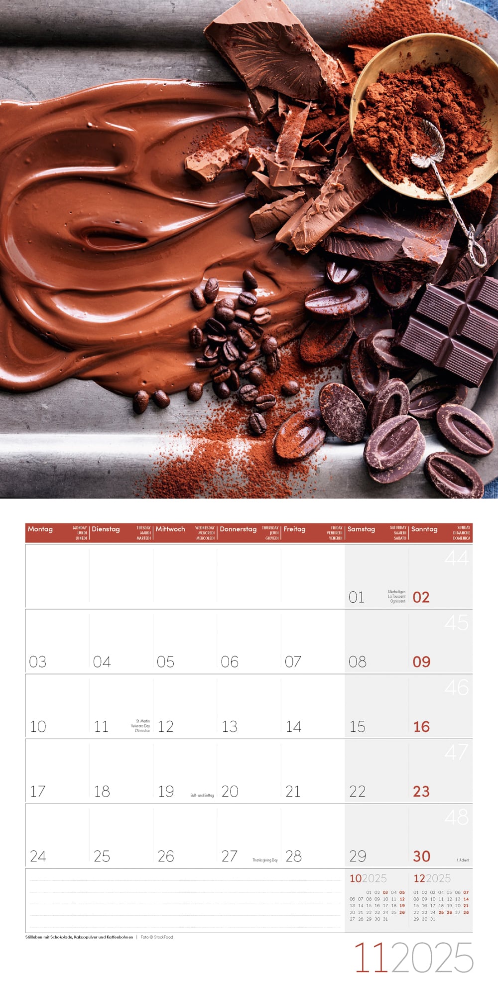 Art12 Collection Kalender Food 2025 - 30x30 - Innenansicht 11