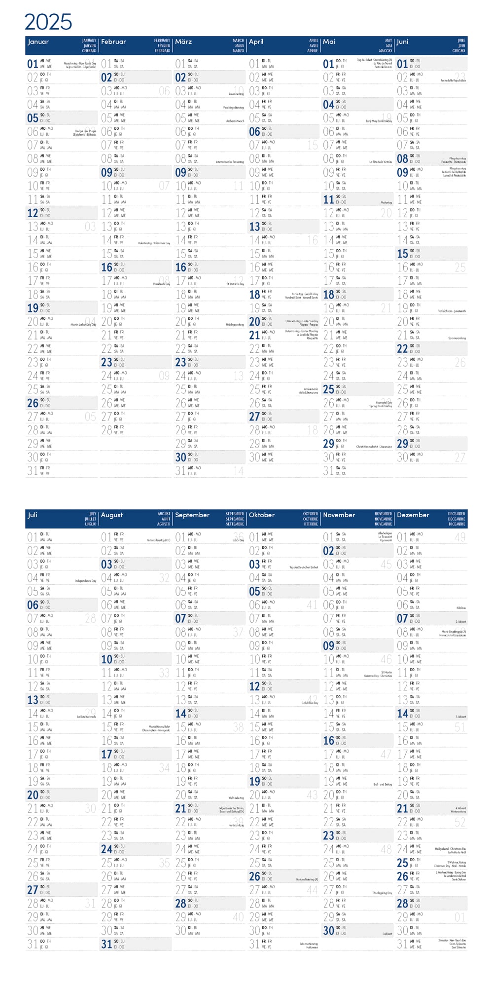 Art12 Collection Kalender Am Meer 2025 - 30x30 - Innenansicht 13