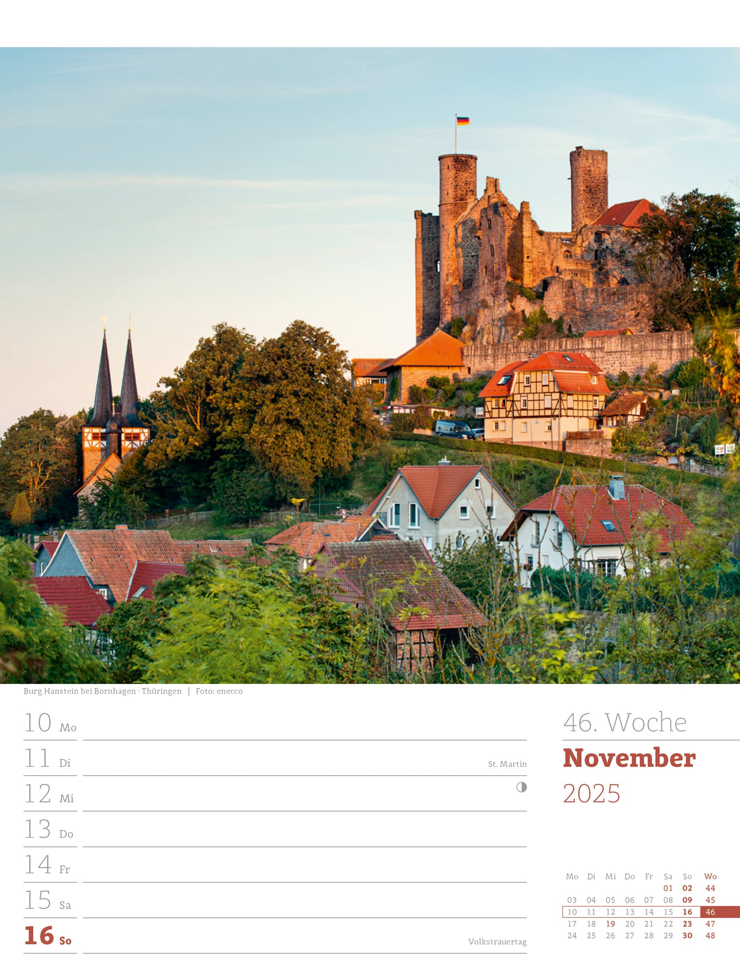 Ackermann Calendar Germany 2025 - Weekly Planner - Inside View 49