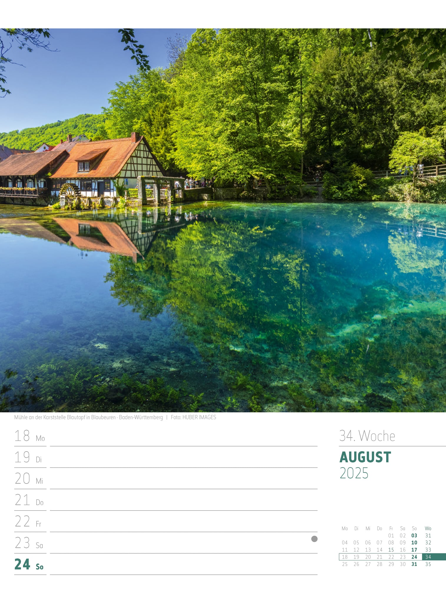 Ackermann Calendar Discover Germany 2025 - Weekly Planner - Inside View 37