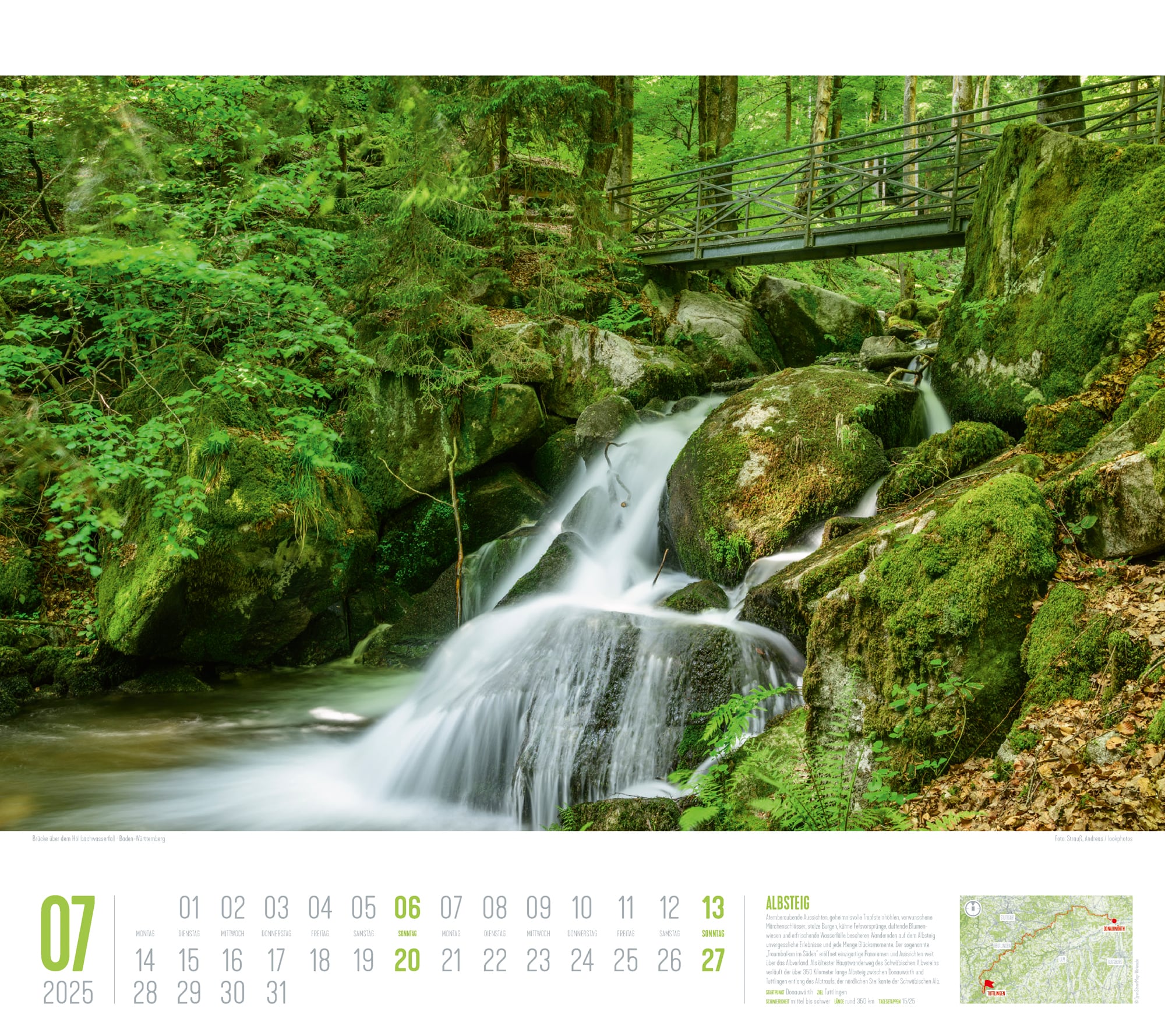 Ackermann Calendar Hiking Trails of Germany 2025 - Inside View 07