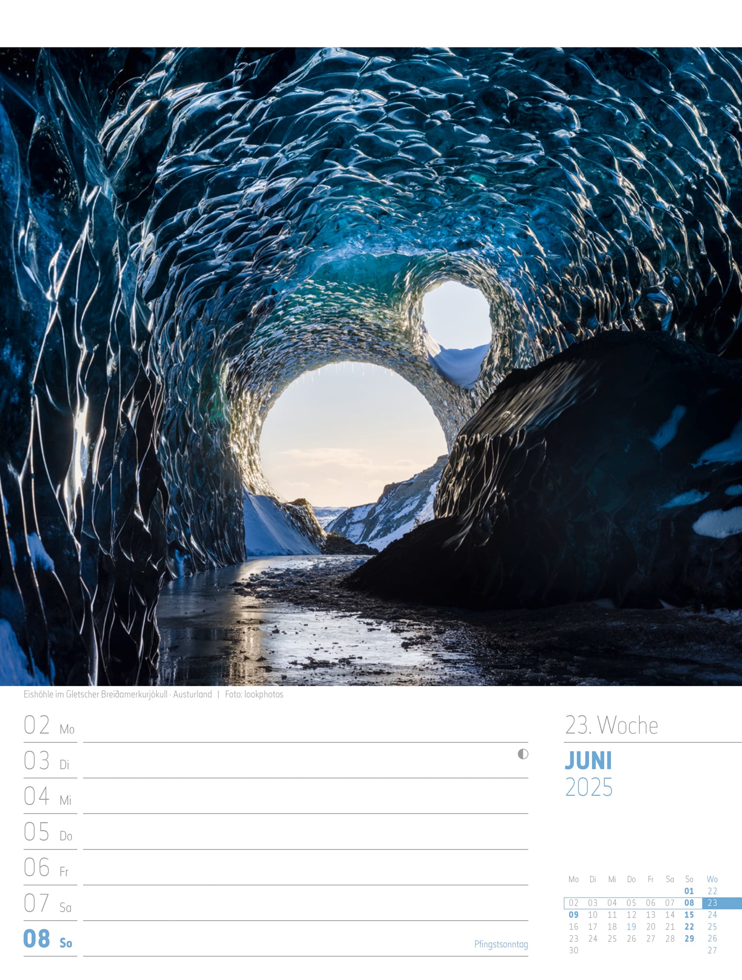 Ackermann Calendar Iceland 2025 - Weekly Planner - Inside View 26
