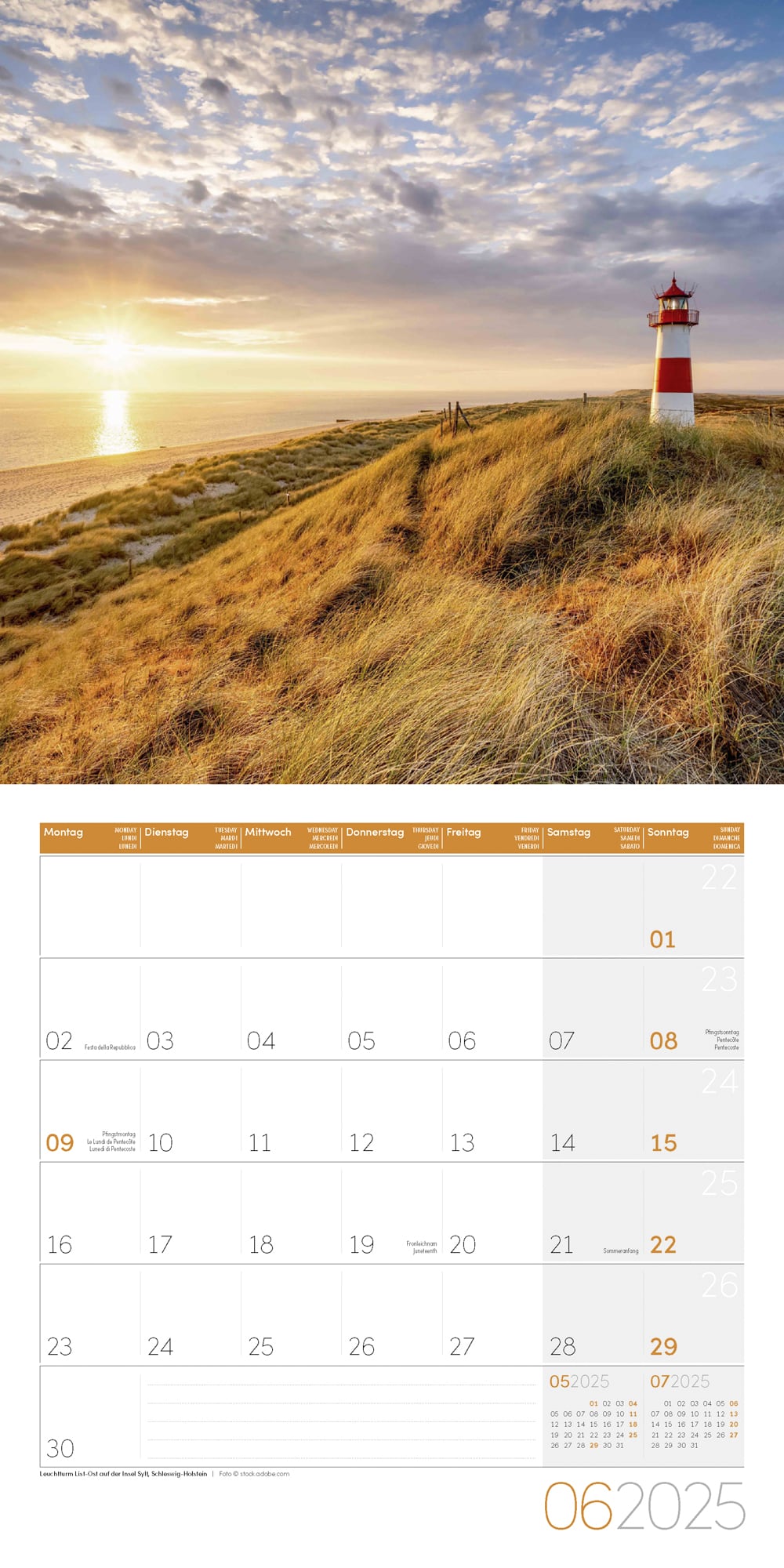 Art12 Collection Kalender Naturwunder Deutschland 2025 - 30x30 - Innenansicht 06
