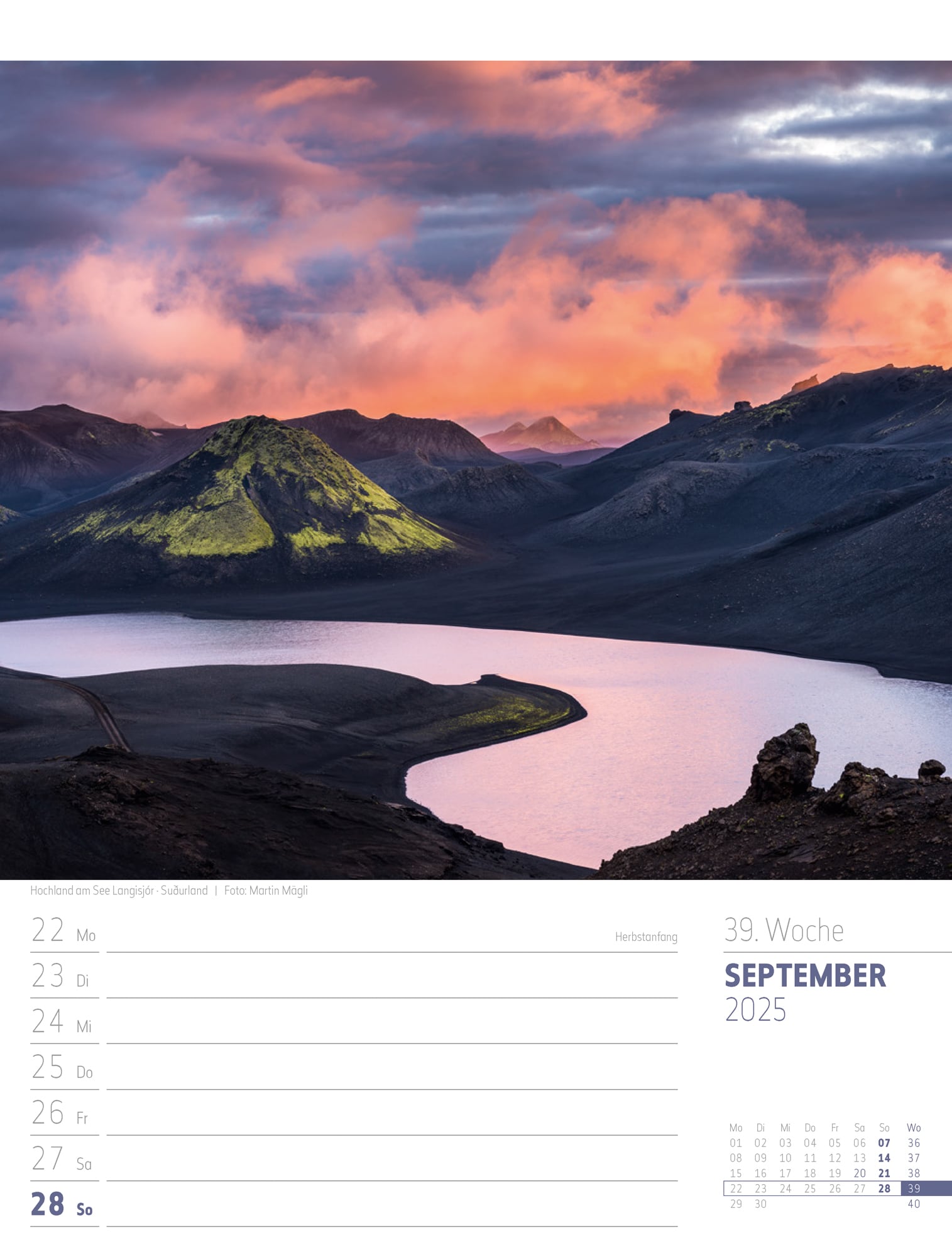 Ackermann Calendar Iceland 2025 - Weekly Planner - Inside View 42