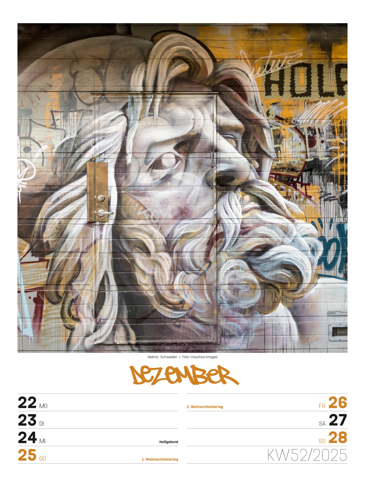 Ackermann Calendar Street Art 2025 - Weekly Planner - Inside View 55