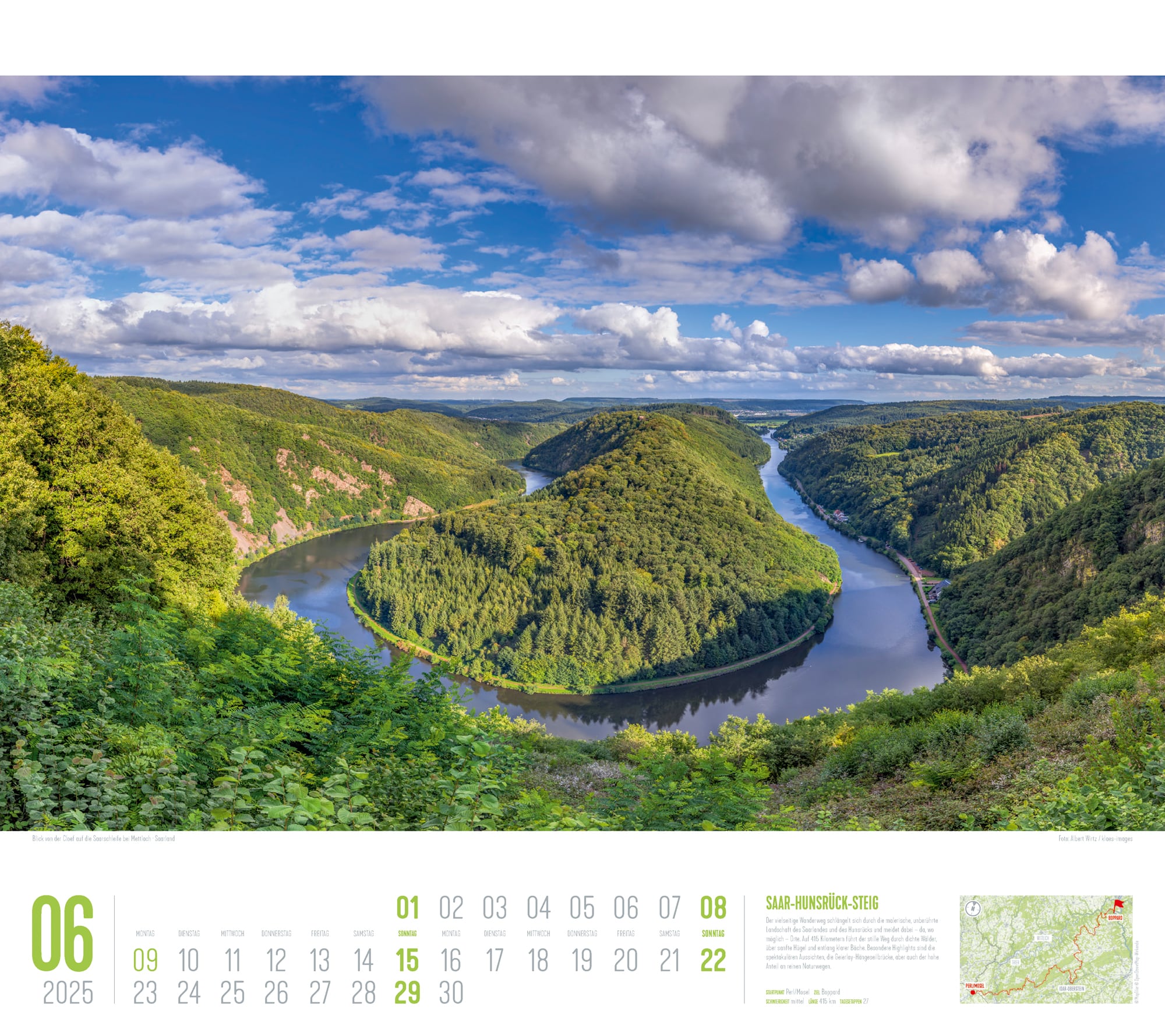 Ackermann Calendar Hiking Trails of Germany 2025 - Inside View 06