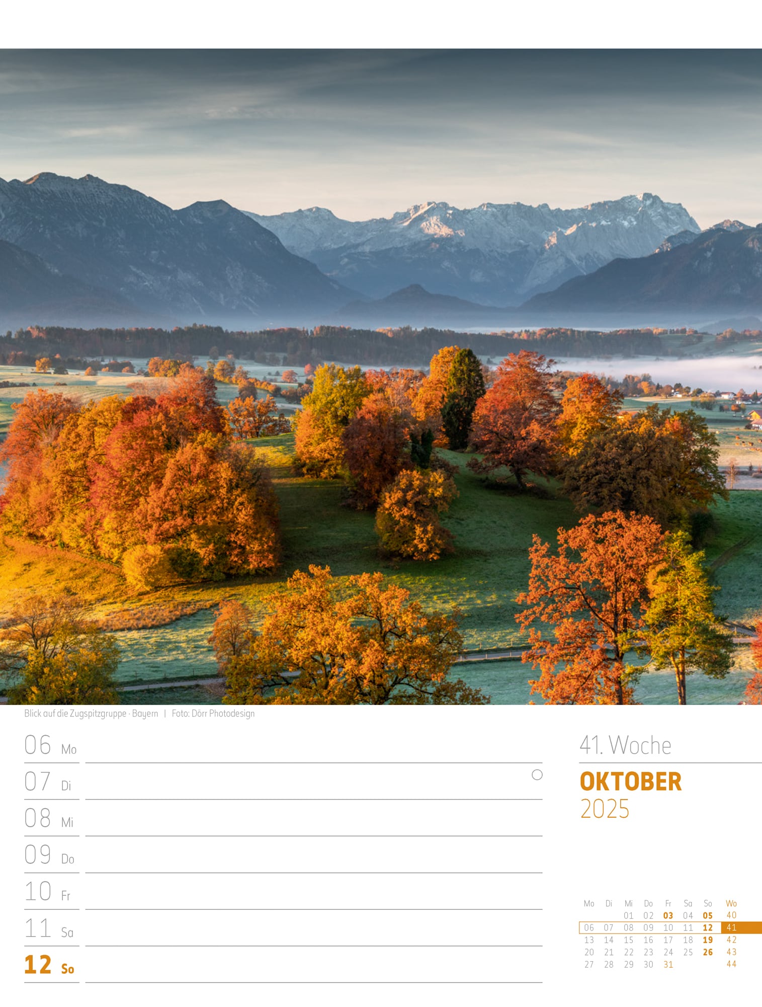 Ackermann Calendar Discover Germany 2025 - Weekly Planner - Inside View 44