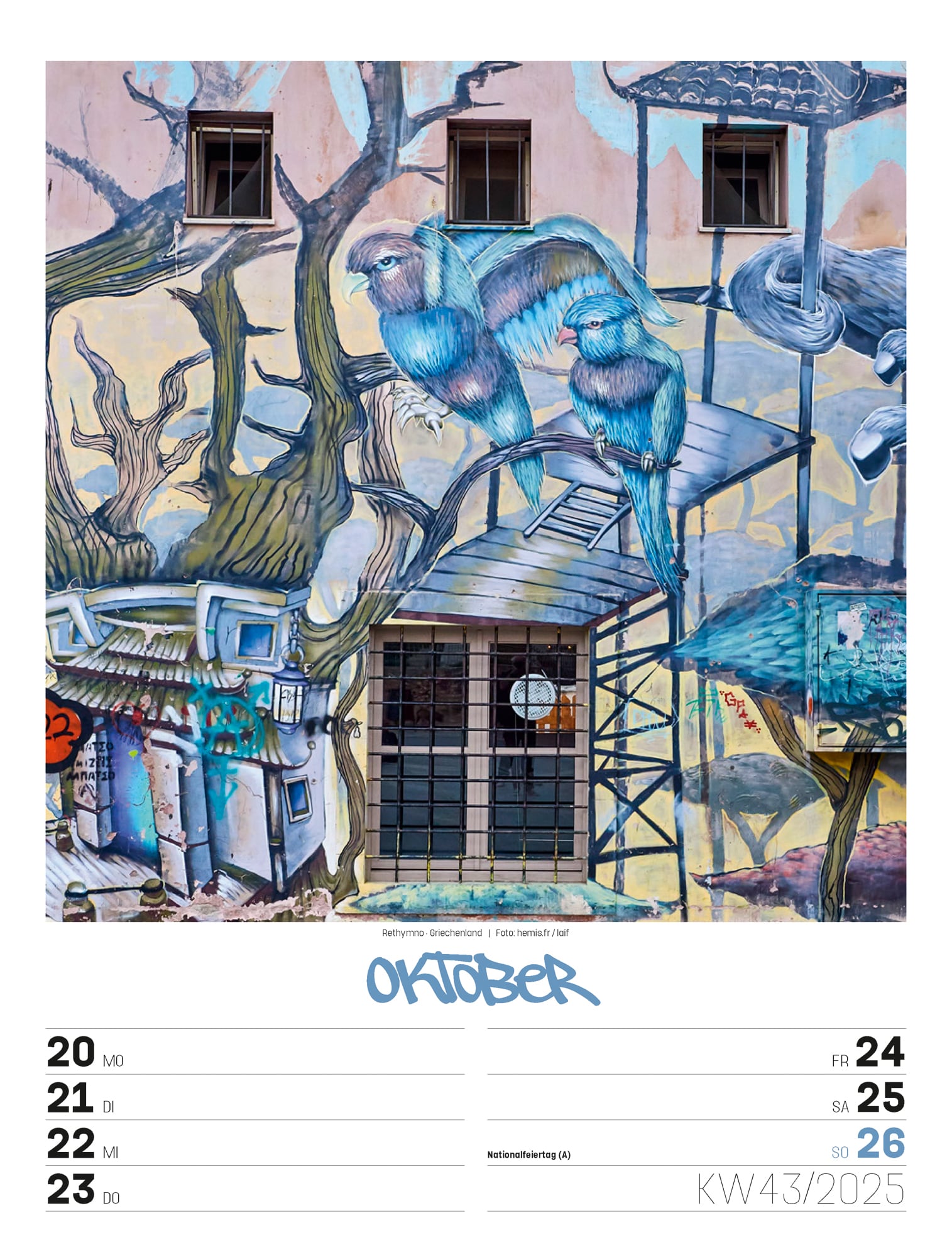 Ackermann Kalender Street Art - Wochenplaner 2025 - Innenansicht 46