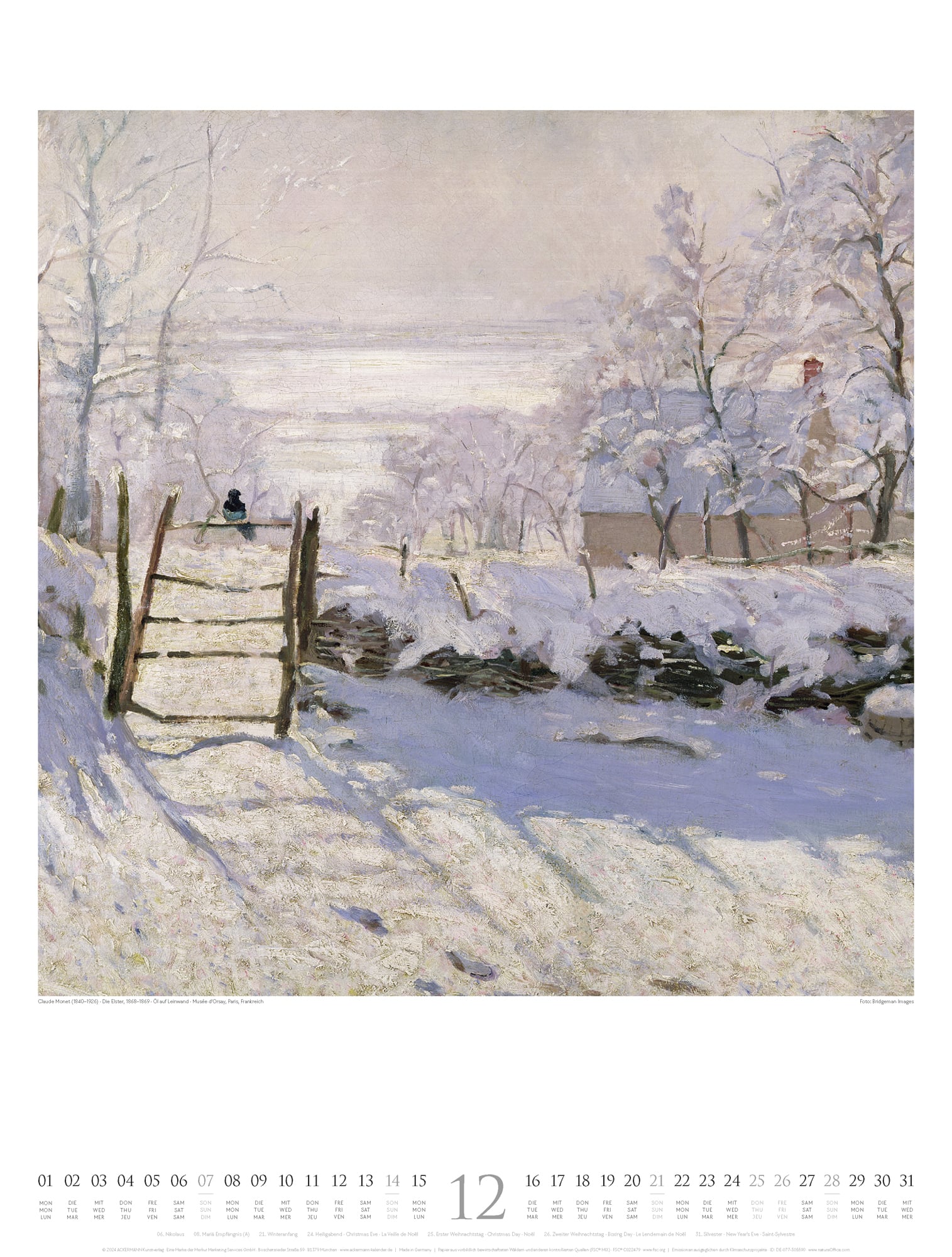 Ackermann Kalender Claude Monet 2025 - Innenansicht 12