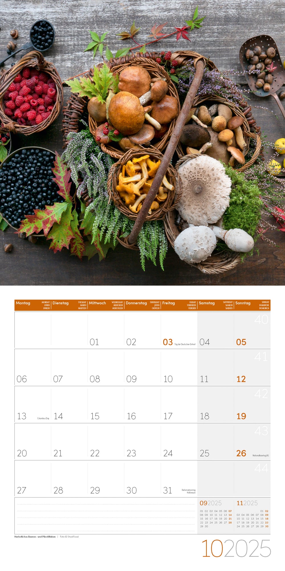 Art12 Collection Kalender Food 2025 - 30x30 - Innenansicht 10