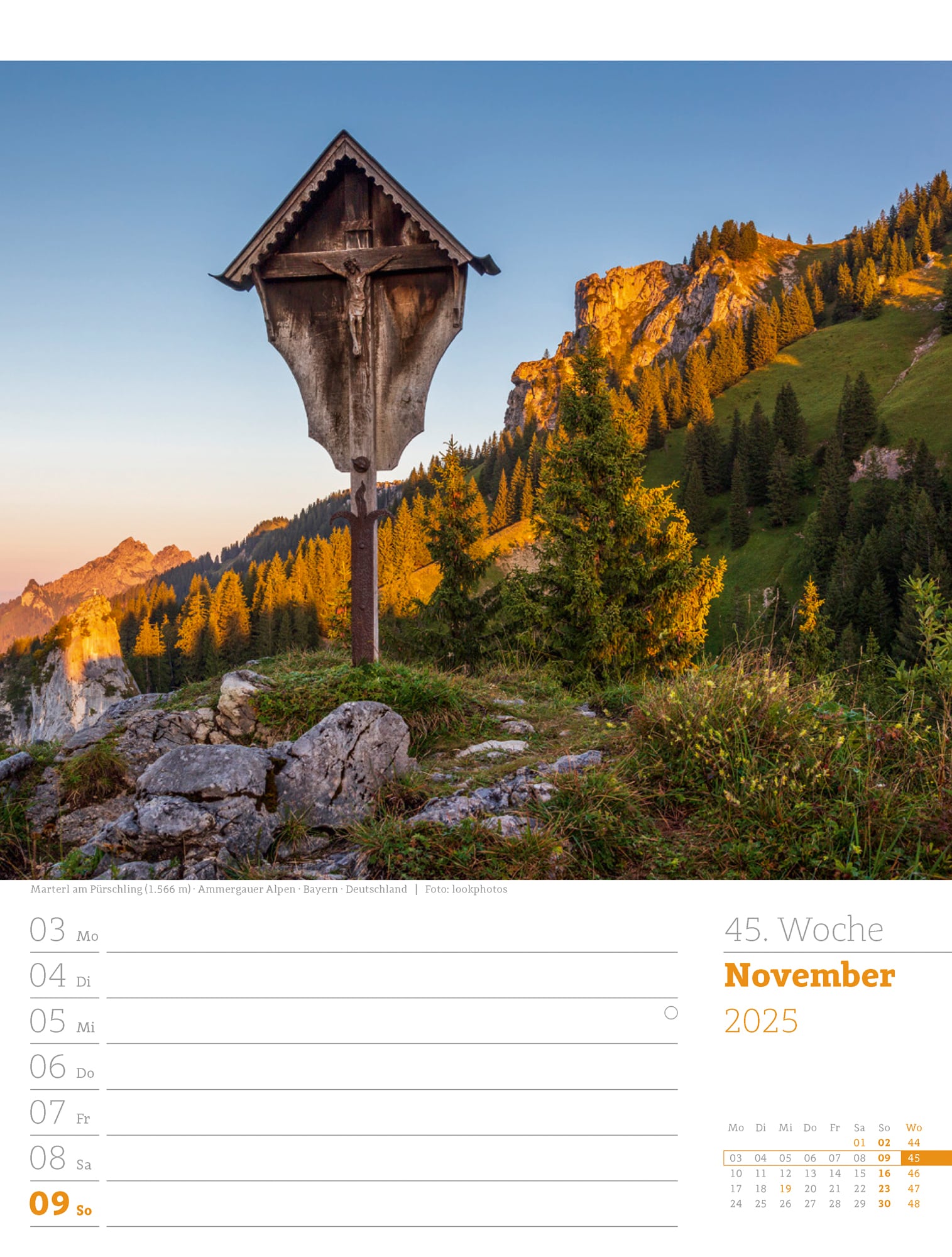 Ackermann Calendar Alps 2025 - Weekly Planner - Inside View 48