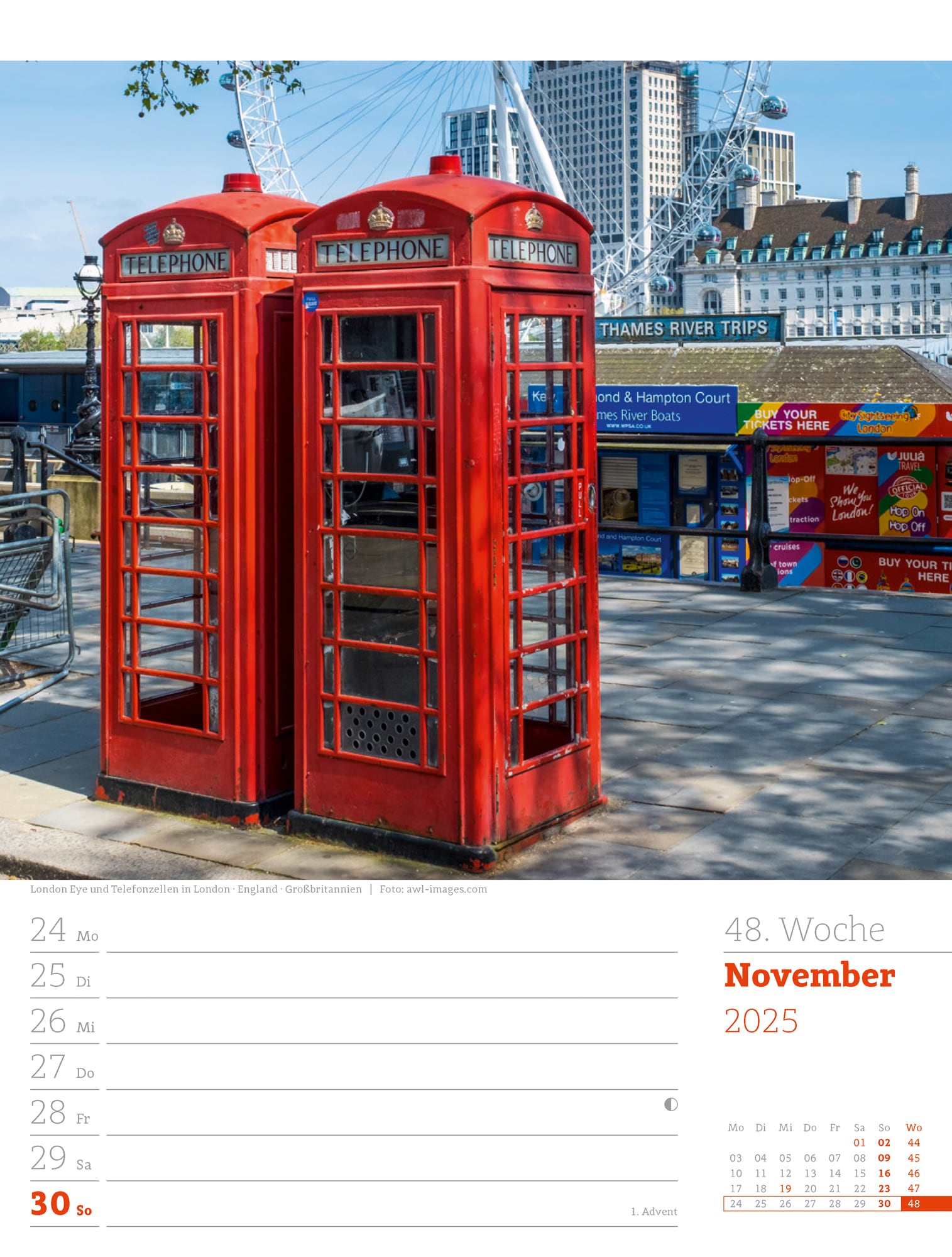 Ackermann Calendar Travel the World 2025 - Weekly Planner - Inside View 51