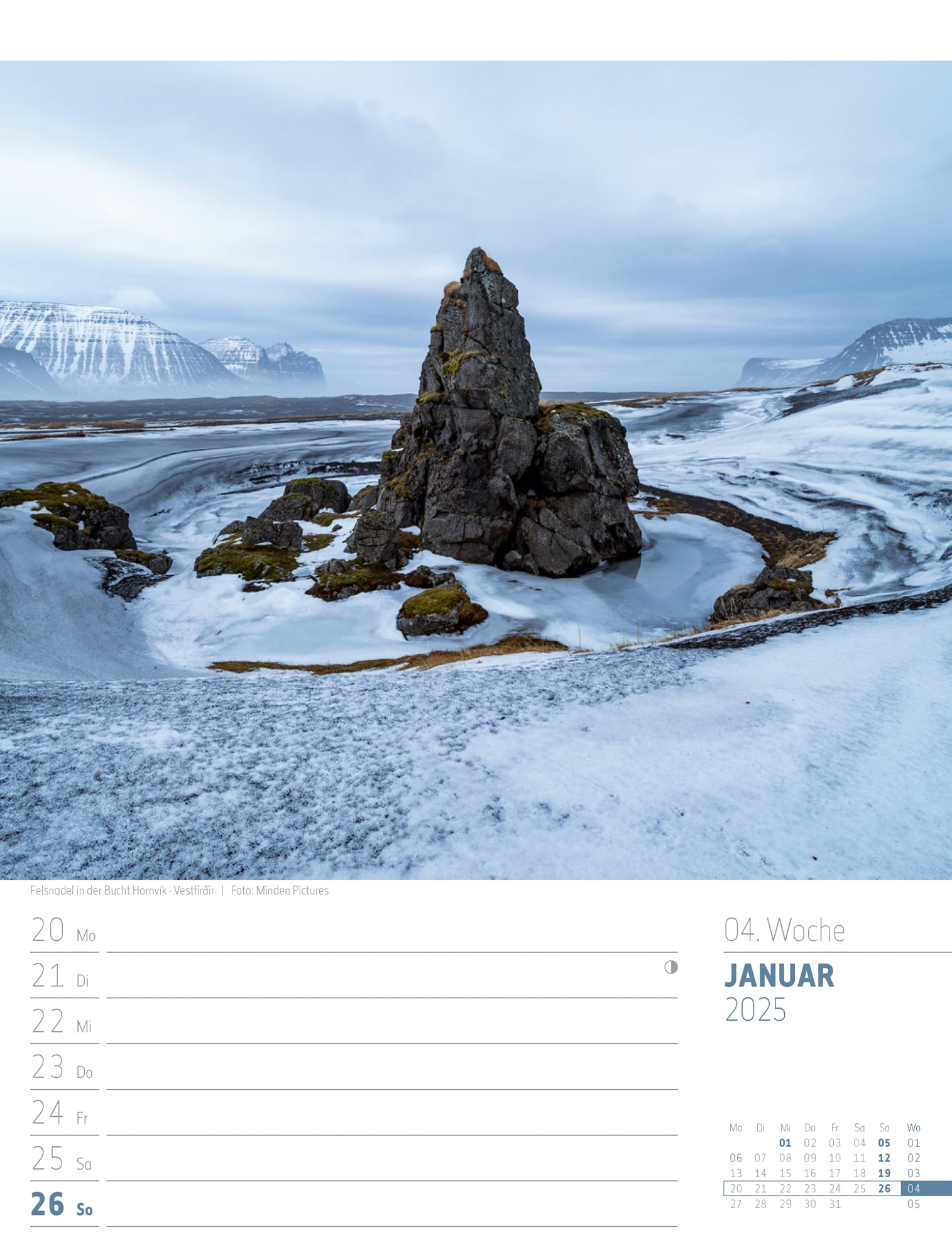 Ackermann Calendar Iceland 2025 - Weekly Planner - Inside View 07