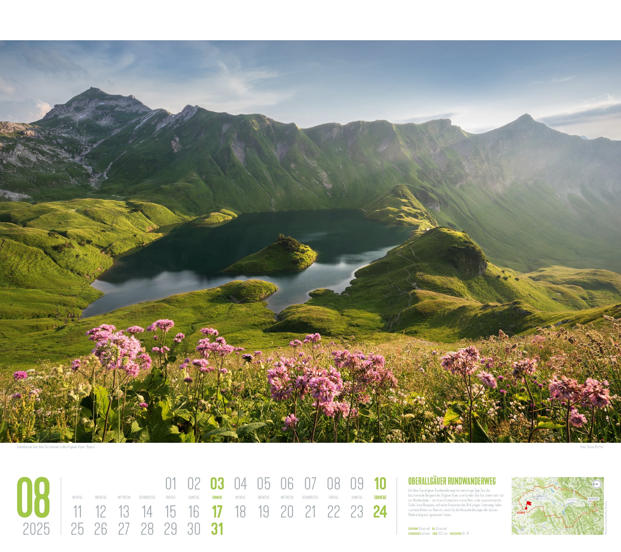 Ackermann Calendar Hiking Trails of Germany 2025 - Inside View 08