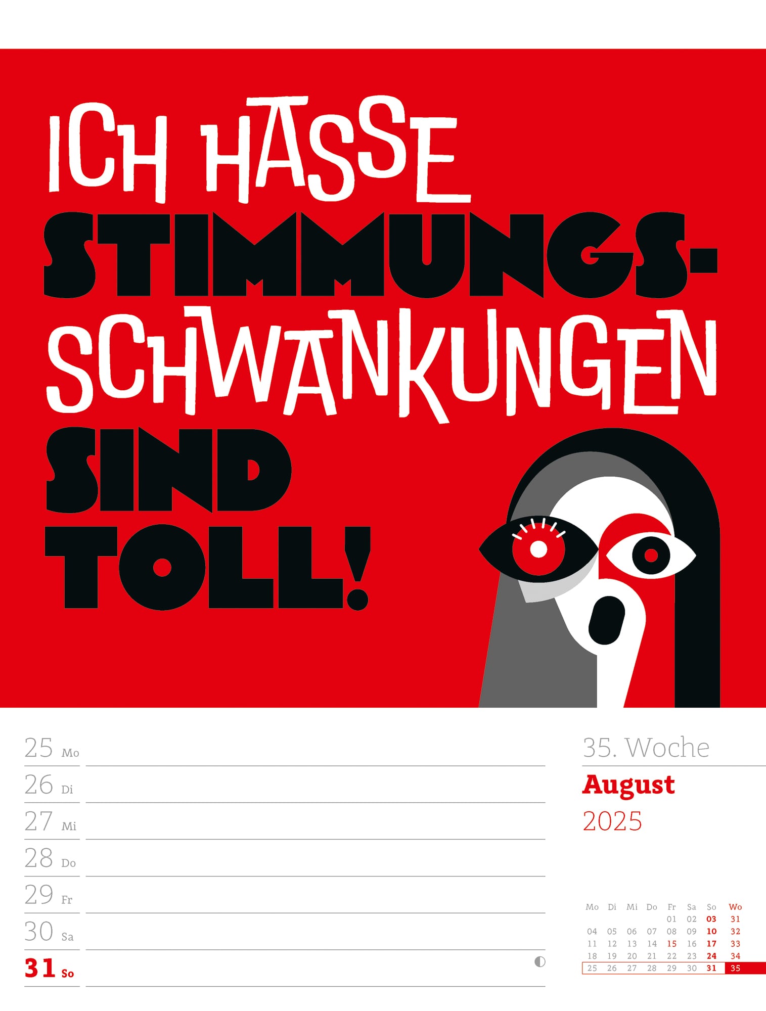 Ackermann Kalender Klartext - Wochenplaner 2025 - Innenansicht 38