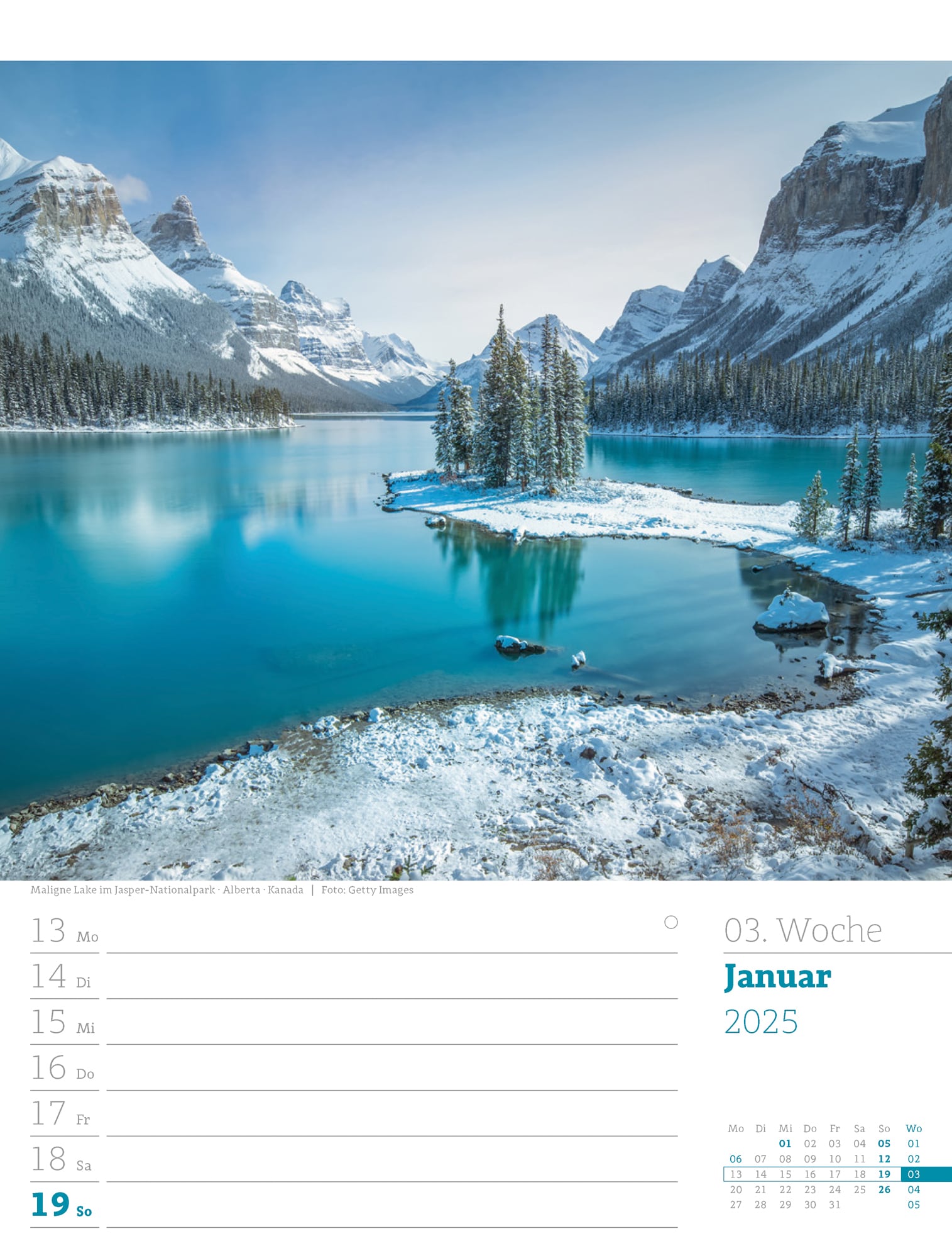 Ackermann Calendar Travel the World 2025 - Weekly Planner - Inside View 05