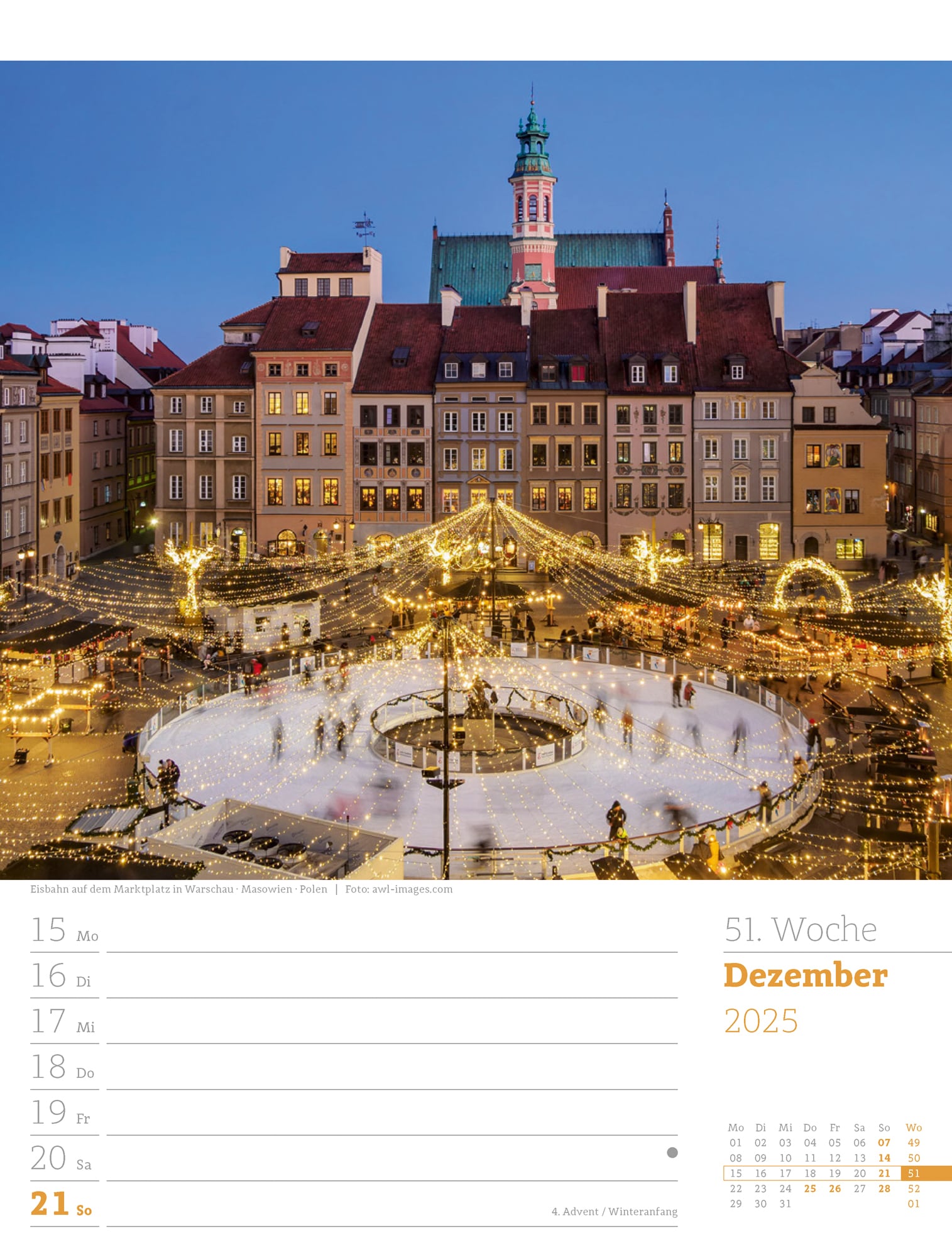Ackermann Calendar Travel the World 2025 - Weekly Planner - Inside View 54
