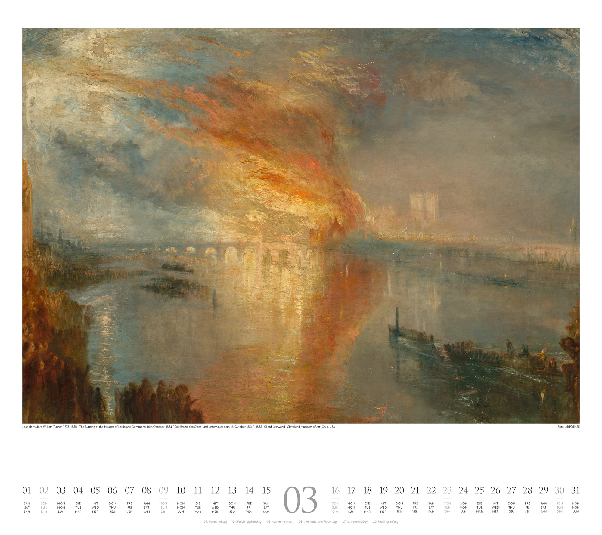 Ackermann Calendar William Turner 2025 - Inside View 03