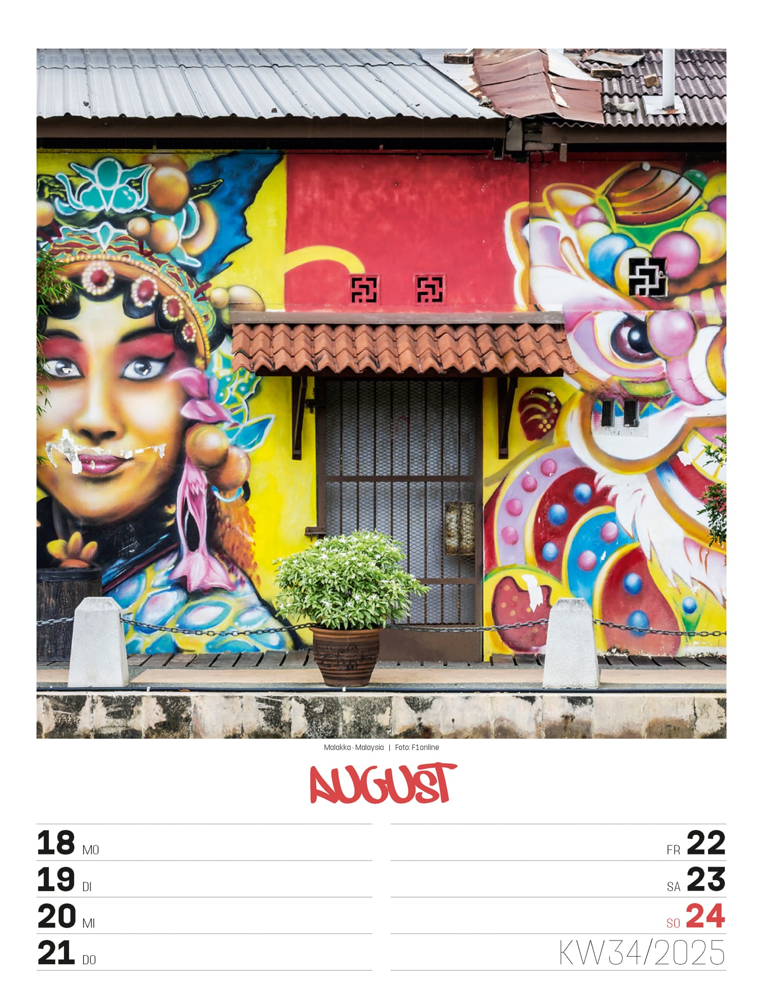 Ackermann Calendar Street Art 2025 - Weekly Planner - Inside View 37