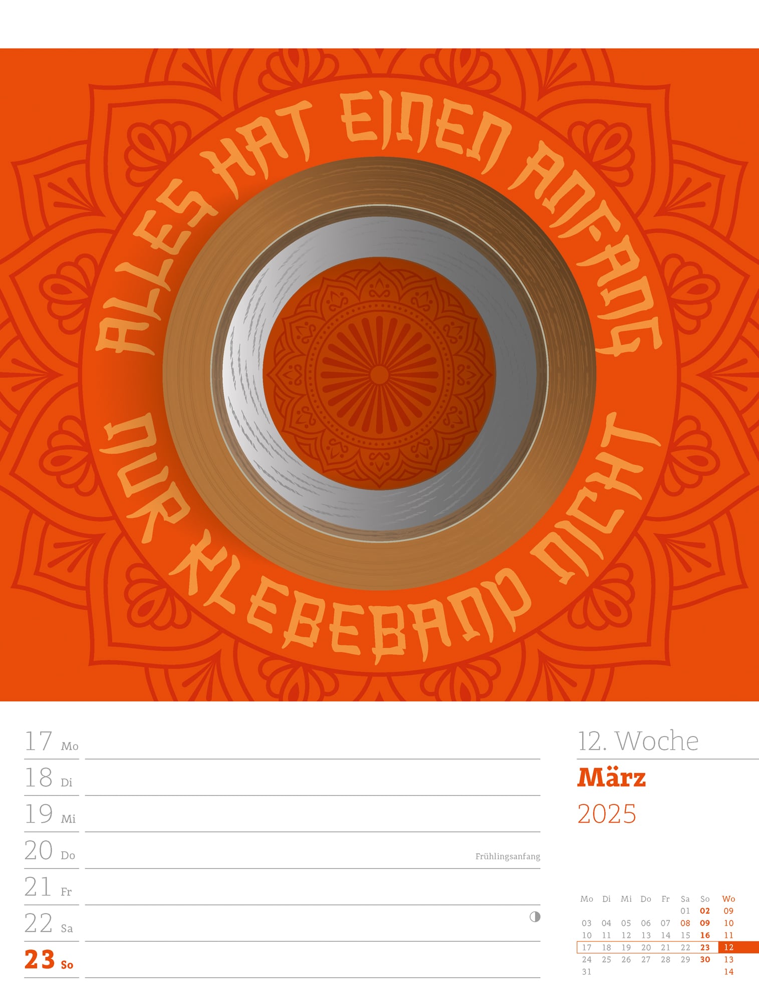 Ackermann Kalender Klartext - Wochenplaner 2025 - Innenansicht 15