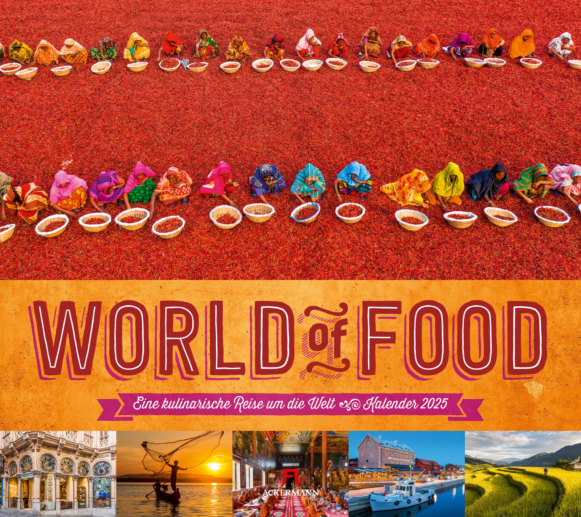 Ackermann Kalender World of Food 2025 - Titelblatt