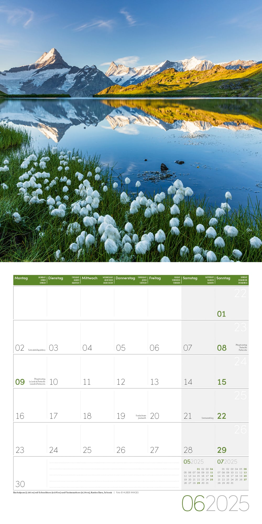 Art12 Collection Kalender Alpen 2025 - 30x30 - Innenansicht 06