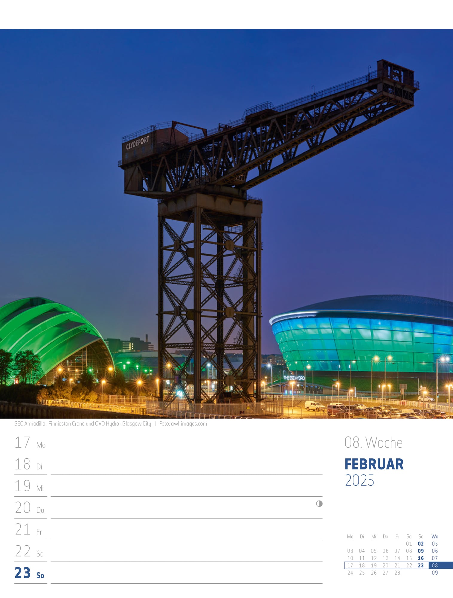 Ackermann Calendar Scotland 2025 - Weekly Planner - Inside View 11