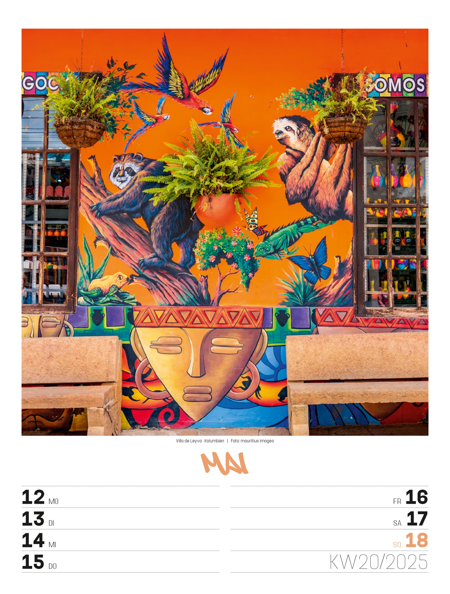 Ackermann Kalender Street Art - Wochenplaner 2025 - Innenansicht 23