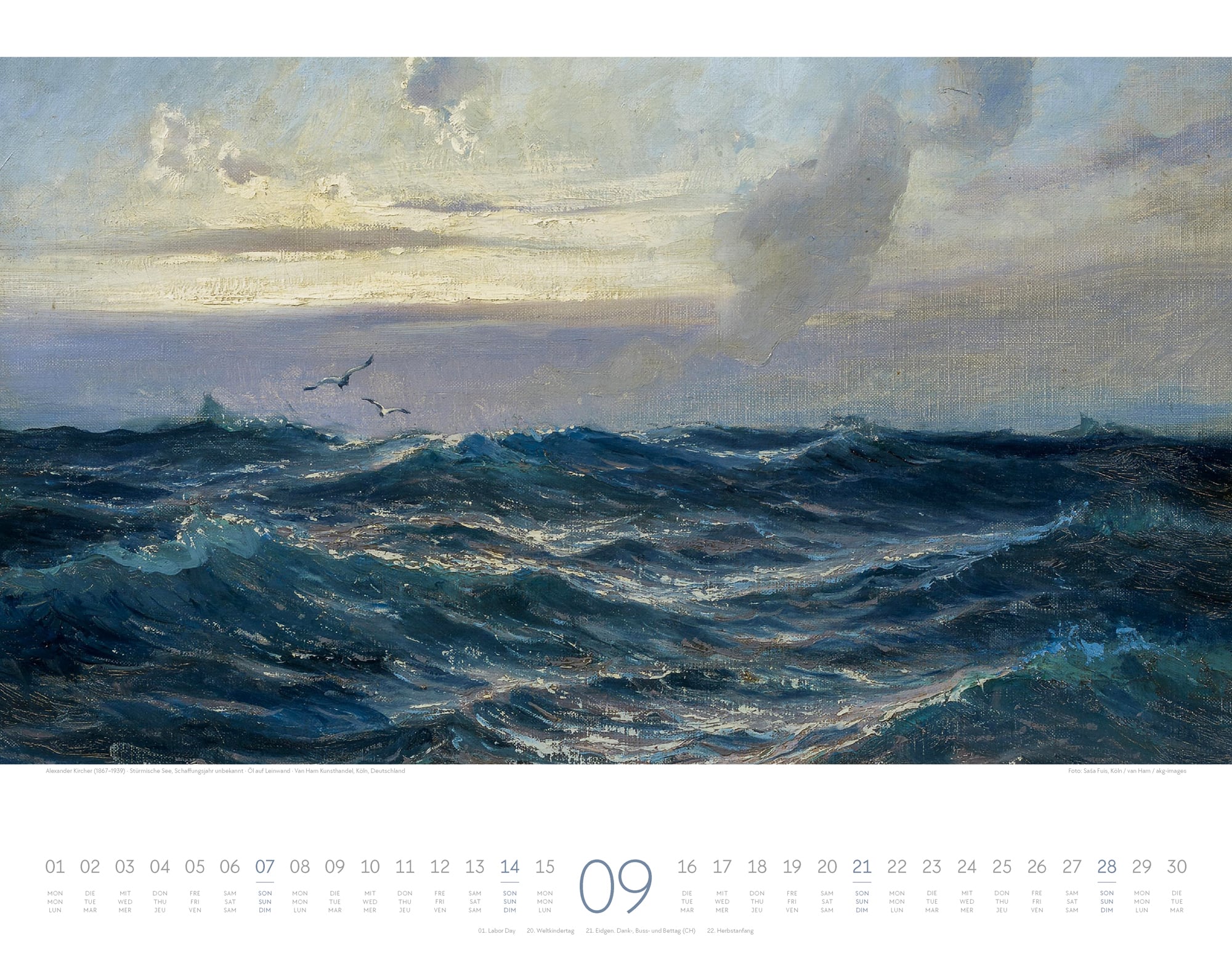 Ackermann Calendar Artwork Sea 2025 - Inside View 09
