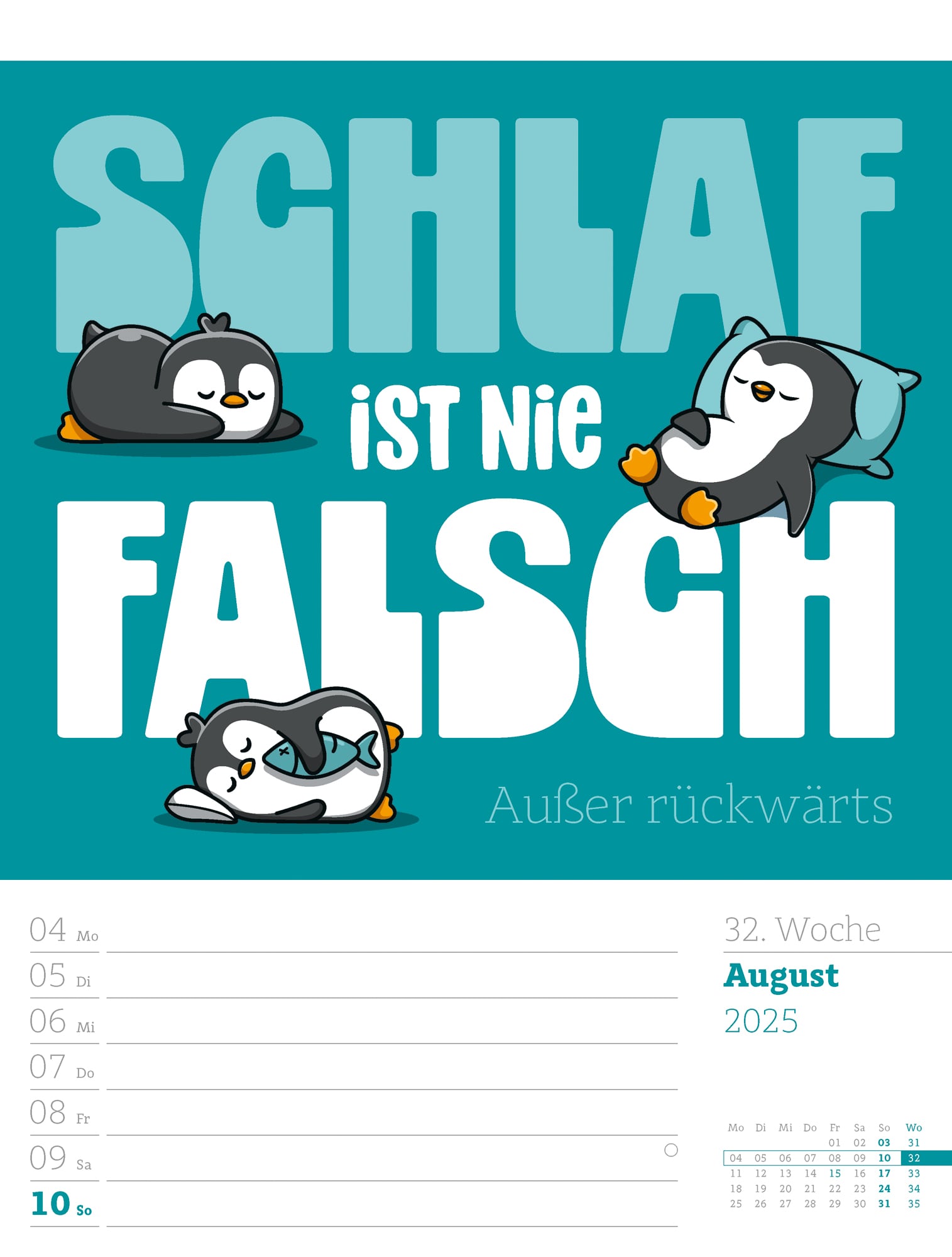 Ackermann Calendar Funny Quotes 2025 - Weekly Planner - Inside View 35