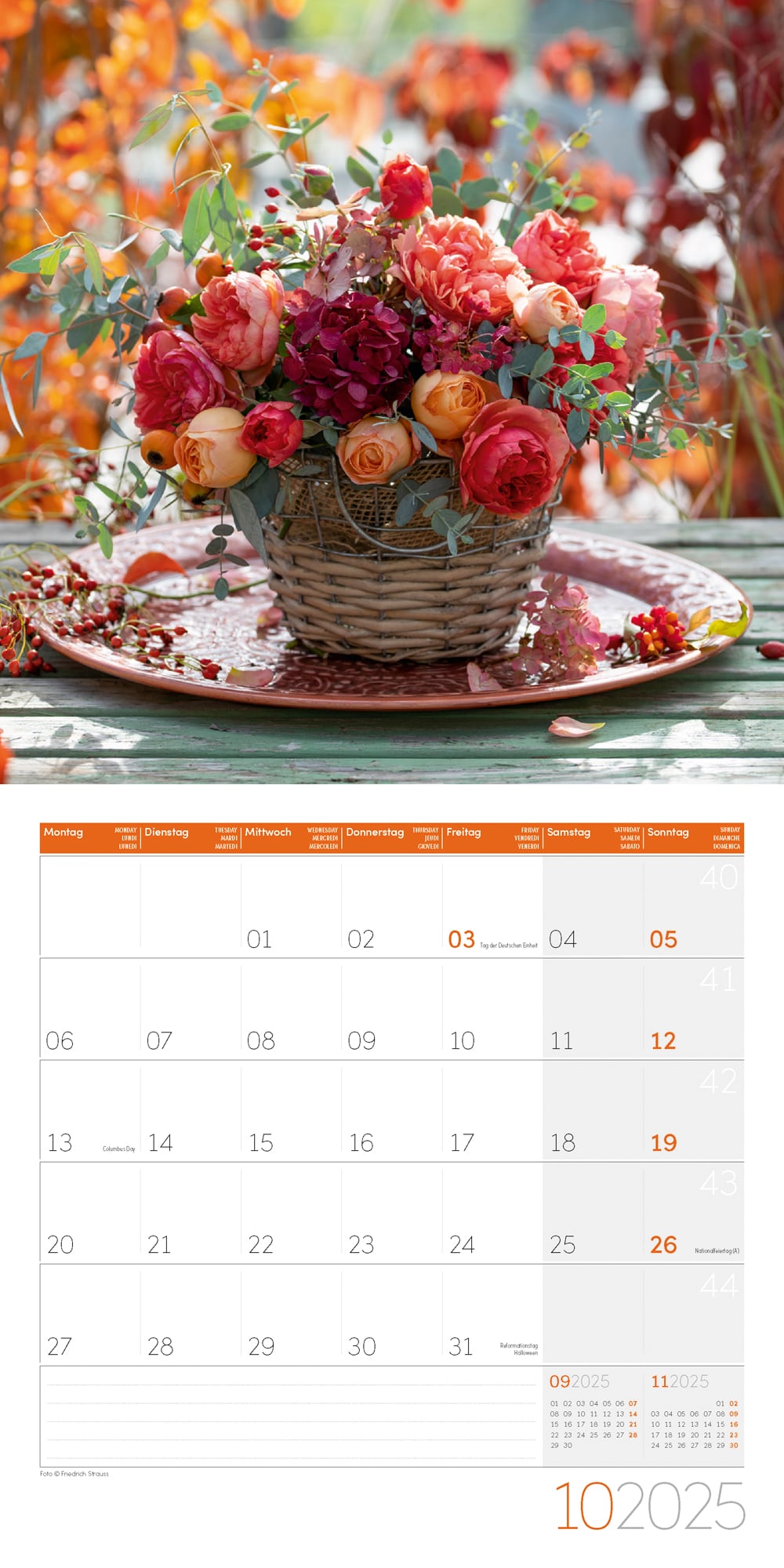 Art12 Collection Kalender Blumenzauber 2025 - 30x30 - Innenansicht 10