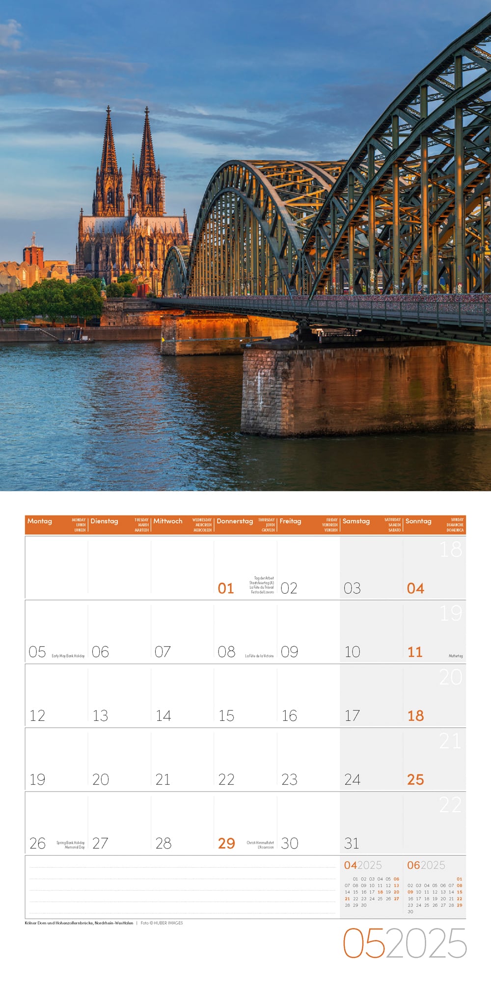 Art12 Collection Kalender Deutschland 2025 - 30x30 - Innenansicht 05
