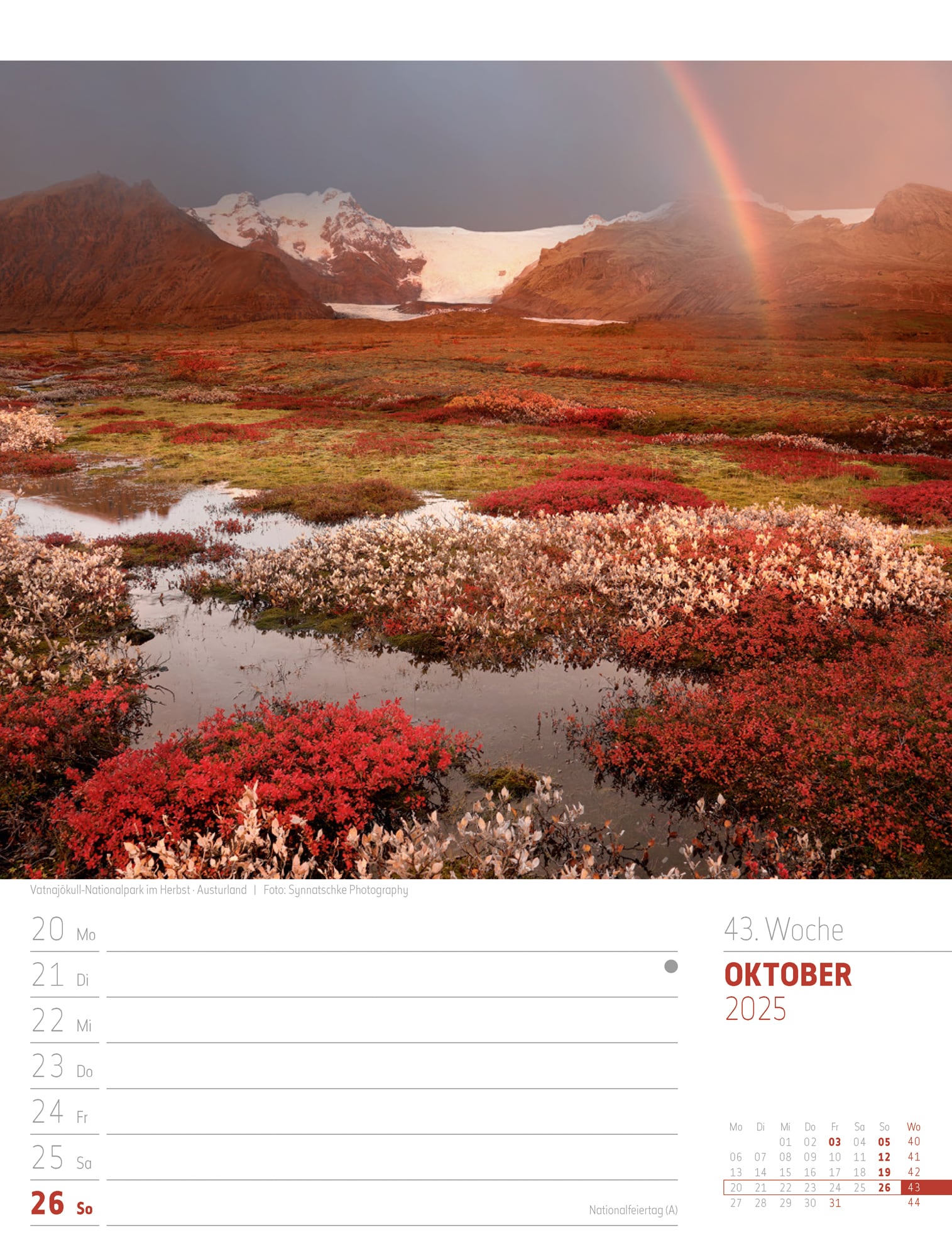 Ackermann Calendar Iceland 2025 - Weekly Planner - Inside View 46