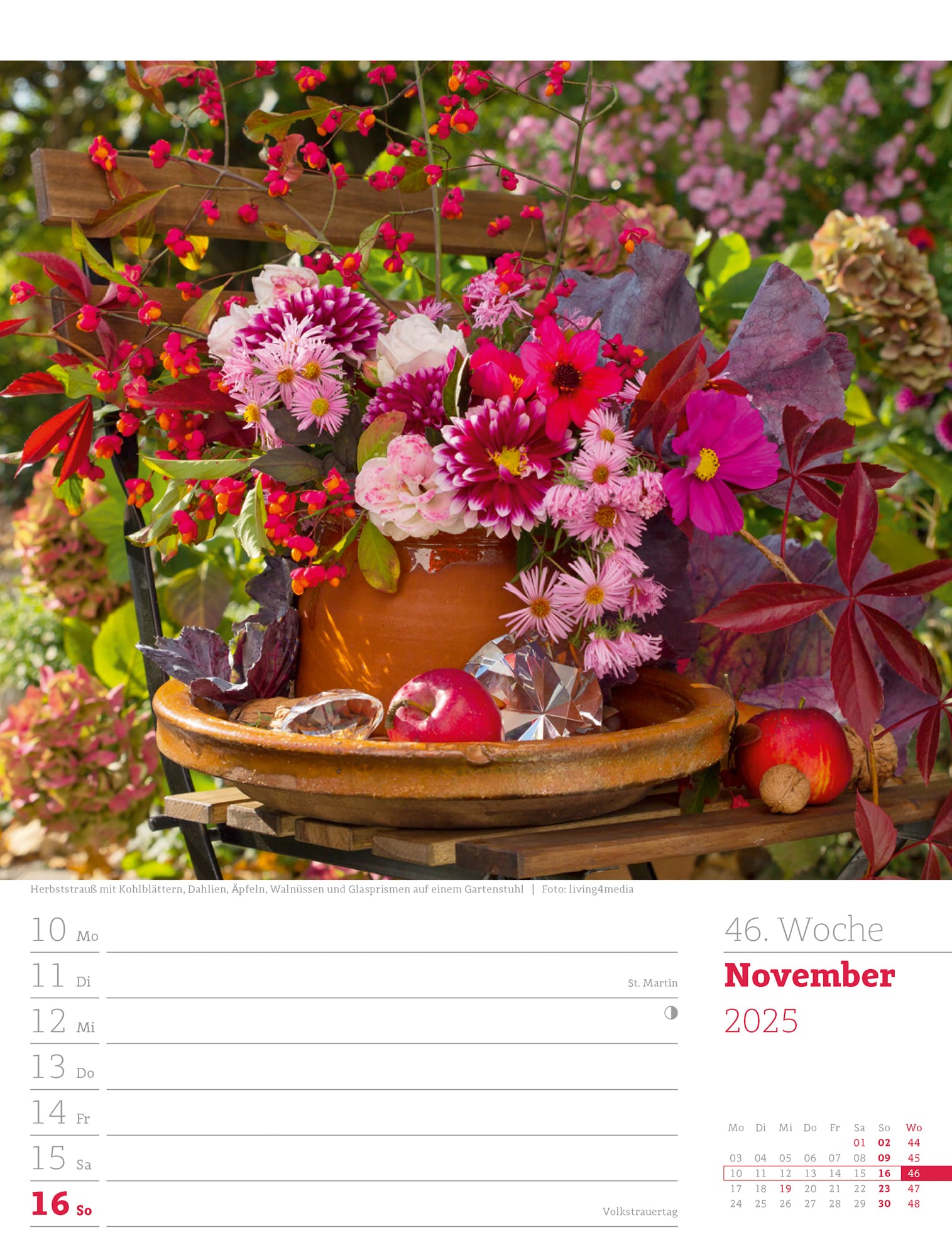 Ackermann Calendar Beautiful Gardens 2025 - Weekly Planner - Inside View 49