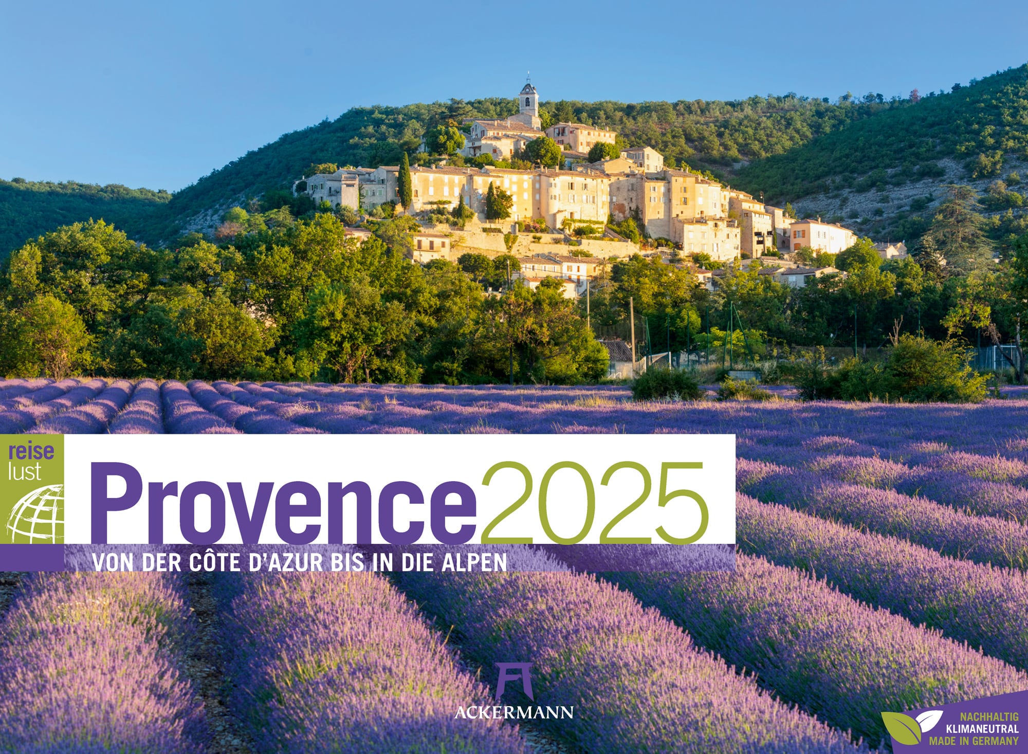 Ackermann Kalender Provence ReiseLust 2025 - Titelblatt