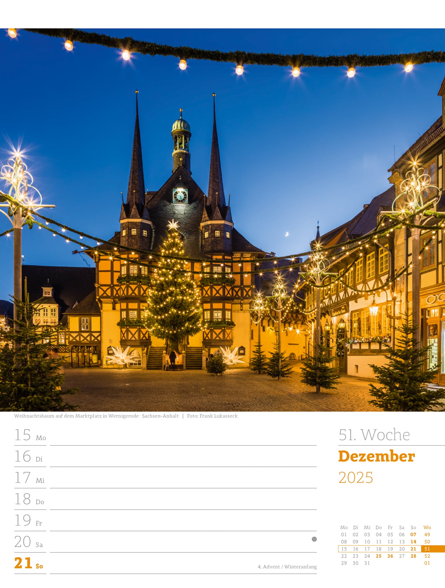 Ackermann Kalender Deutschland - Wochenplaner 2025 - Innenansicht 54