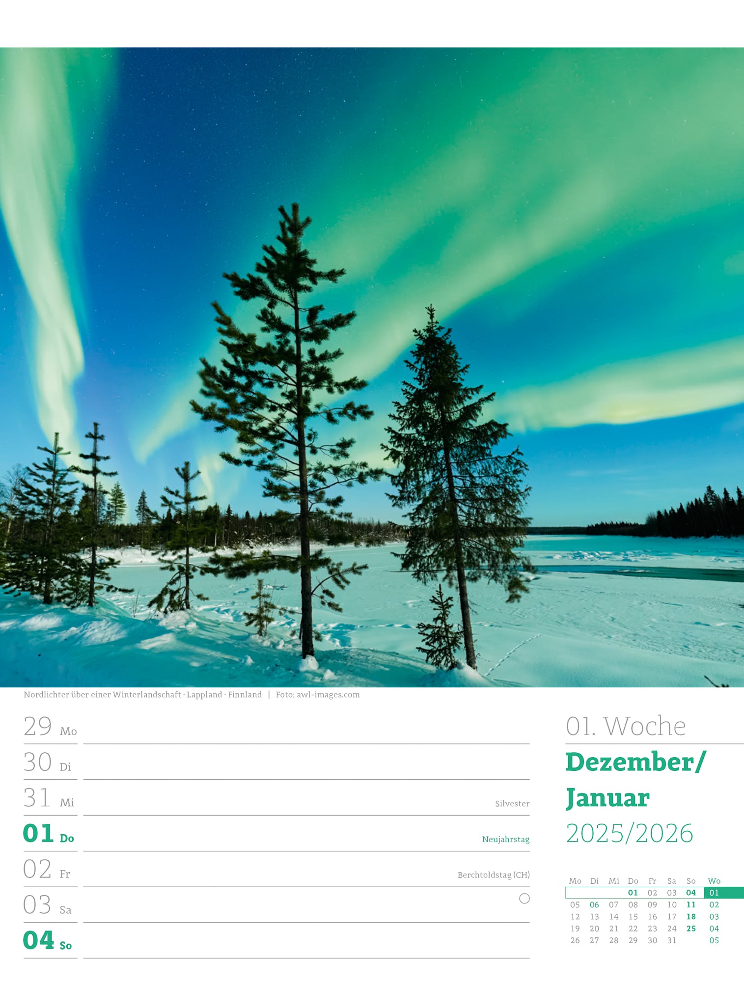 Ackermann Calendar Travel the World 2025 - Weekly Planner - Inside View 56