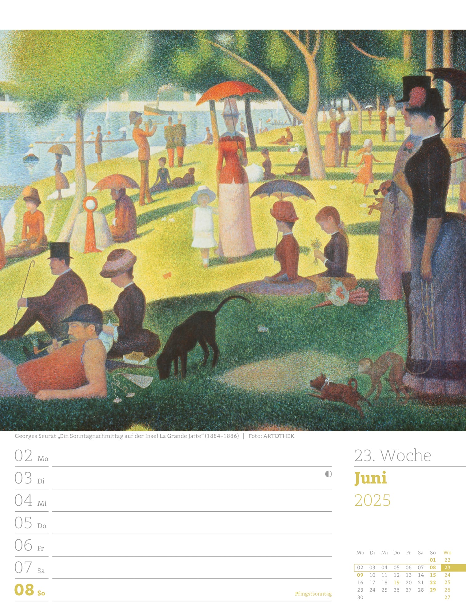 Ackermann Kalender Kunstwelt - Wochenplaner 2025 - Innenansicht 26