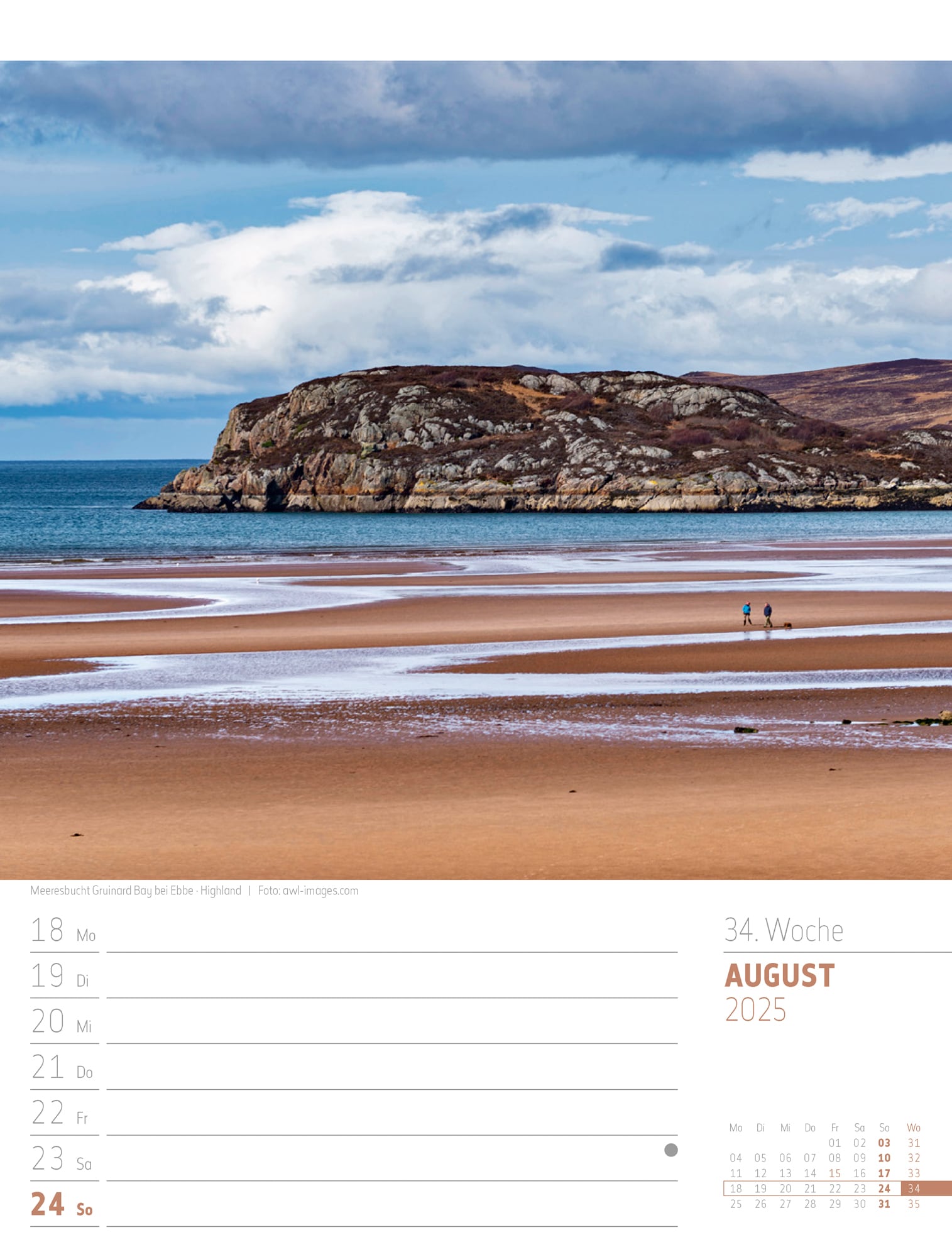 Ackermann Kalender Schottland - Wochenplaner 2025 - Innenansicht 37